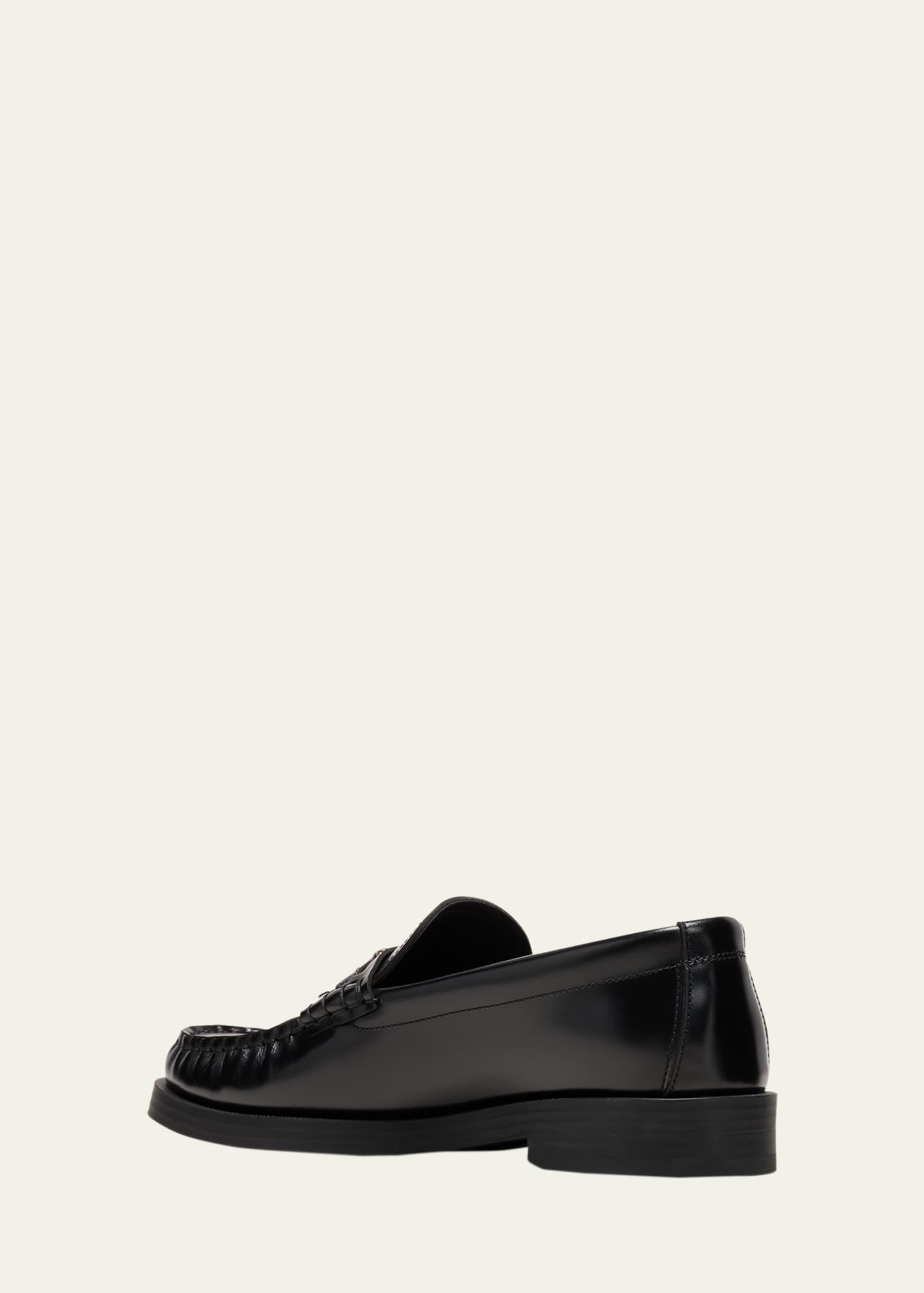 Jimmy Choo Addie Leather JC Slip-On Loafers Image 2 of 3