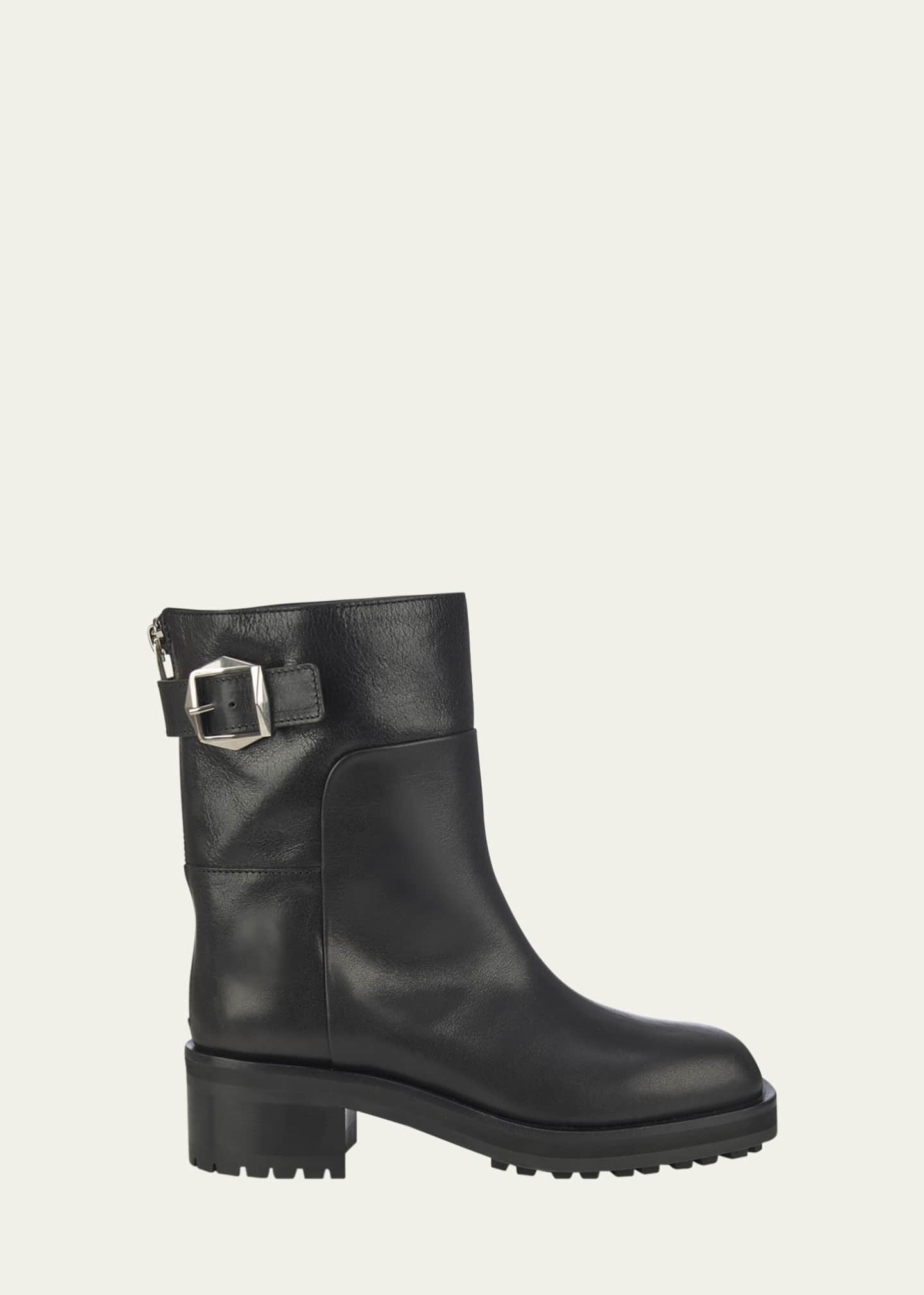 Jimmy Choo Brooklyn Leather Moto Booties Image 1 of 3