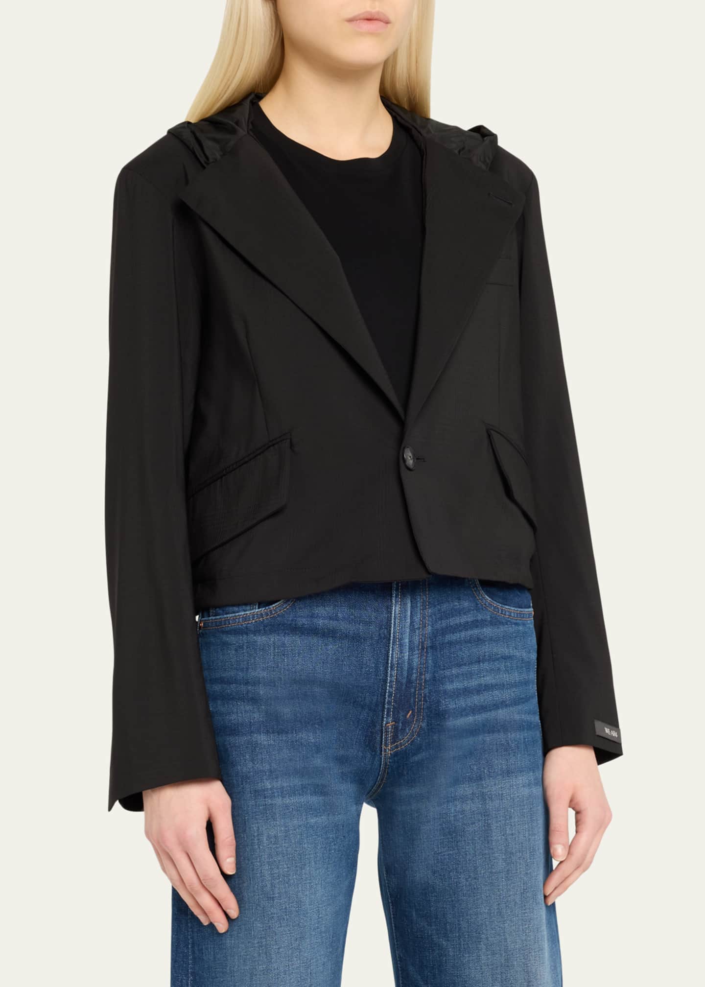 WE-AR4 The Cropped Hooded Blazer Image 4 of 5