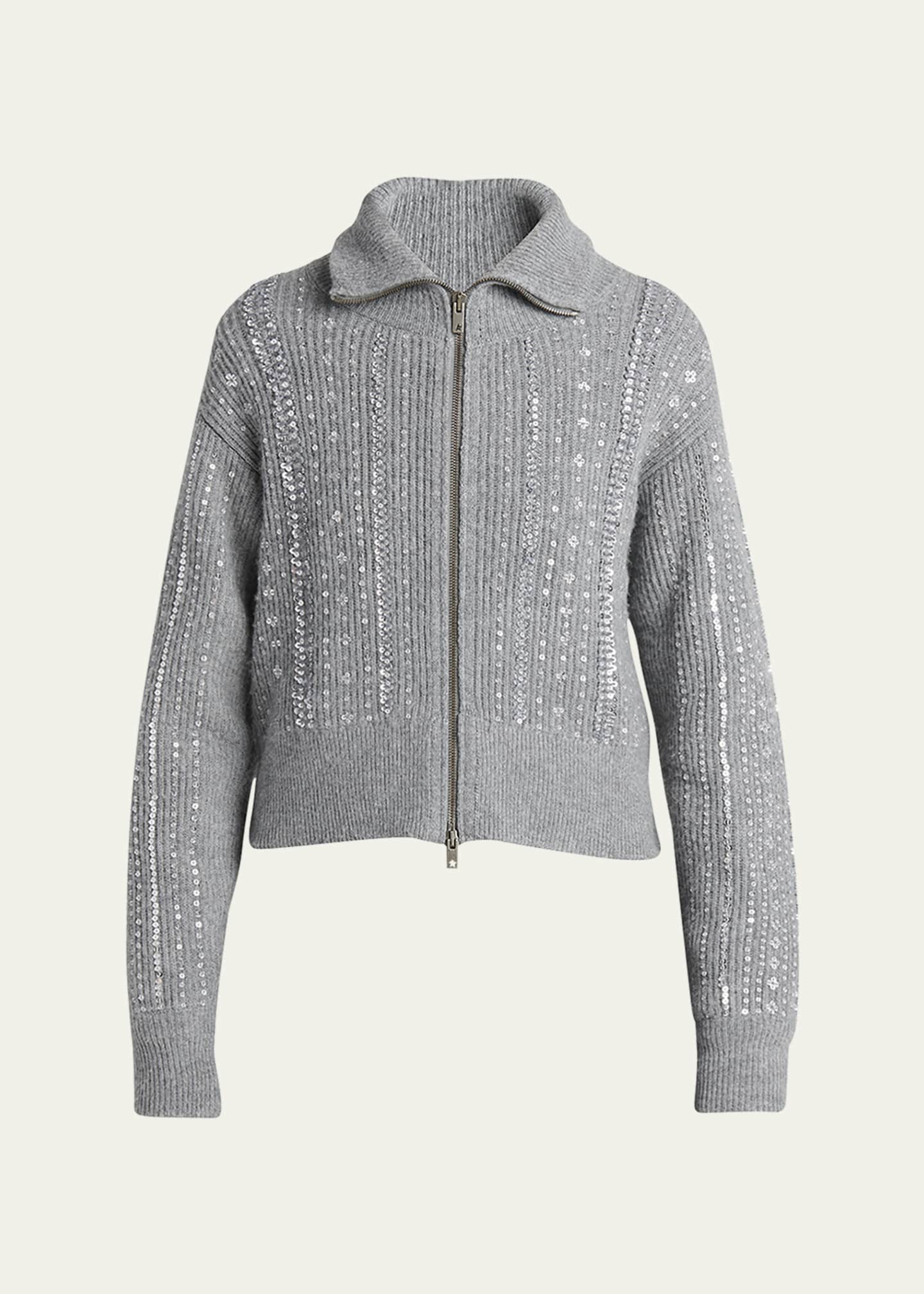 Golden Goose Journey Sequined Full Zip Sweater Image 1 of 5