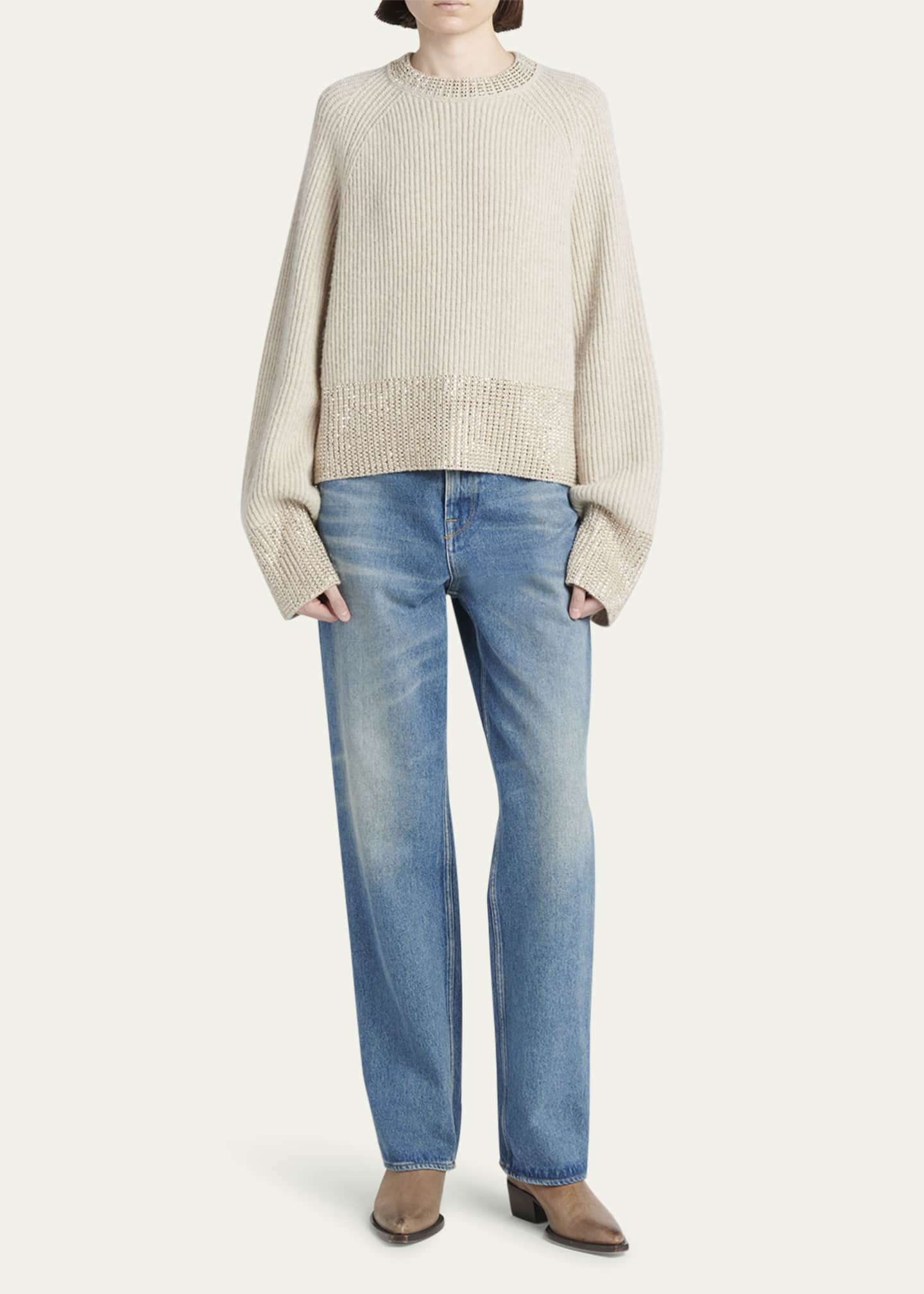 Golden Goose Journey Embroidered Crewneck Sweater Image 2 of 5