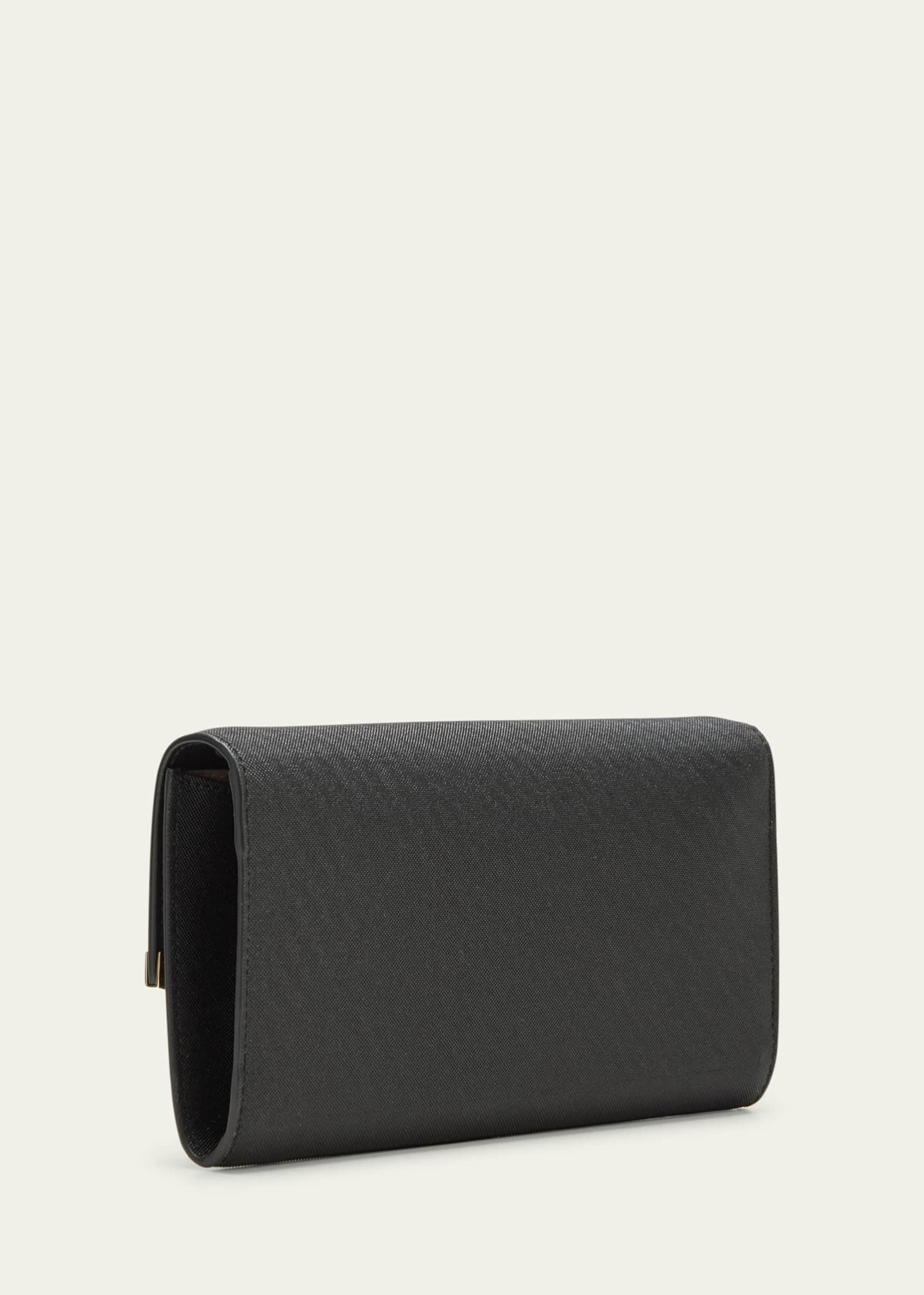 Emmie Calfskin Leather Clutch Bag - Light Soft Gold Caviar Glitter main image 1