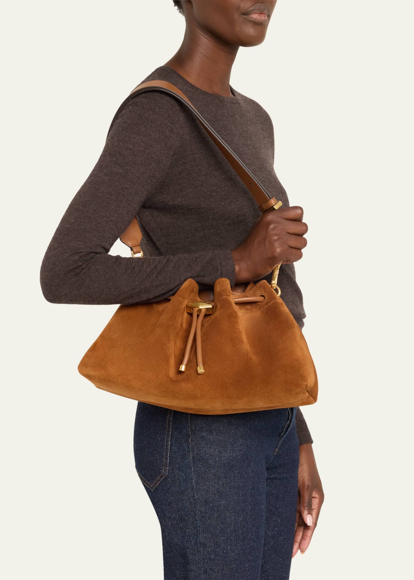 Jimmy Choo The Cinch Suede Shoulder Bag Image 2 of 5