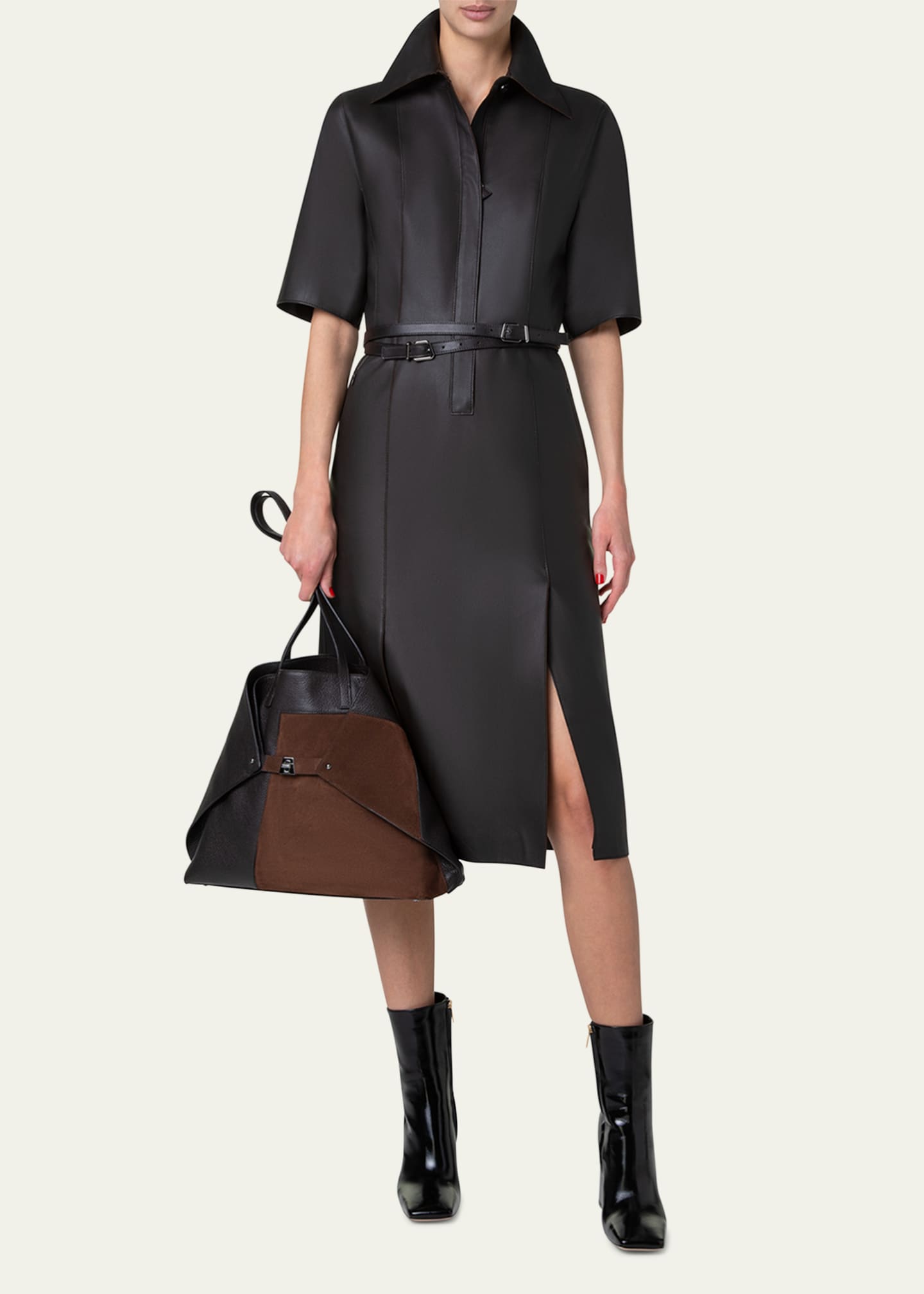 Akris Ai Medium Patchwork Leather Tote Bag Image 4 of 5