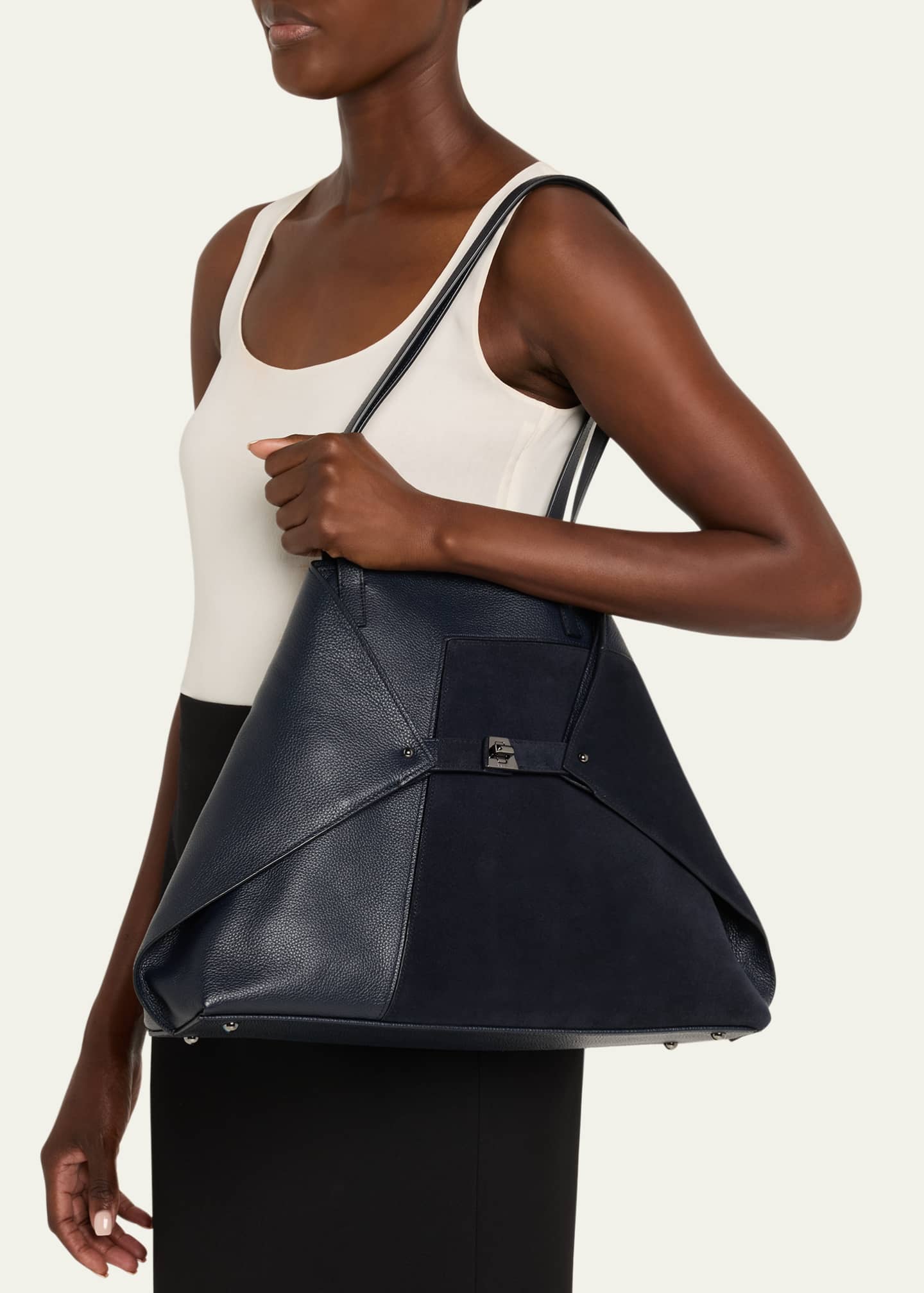Akris Ai Medium Patchwork Leather Tote Bag Image 2 of 6