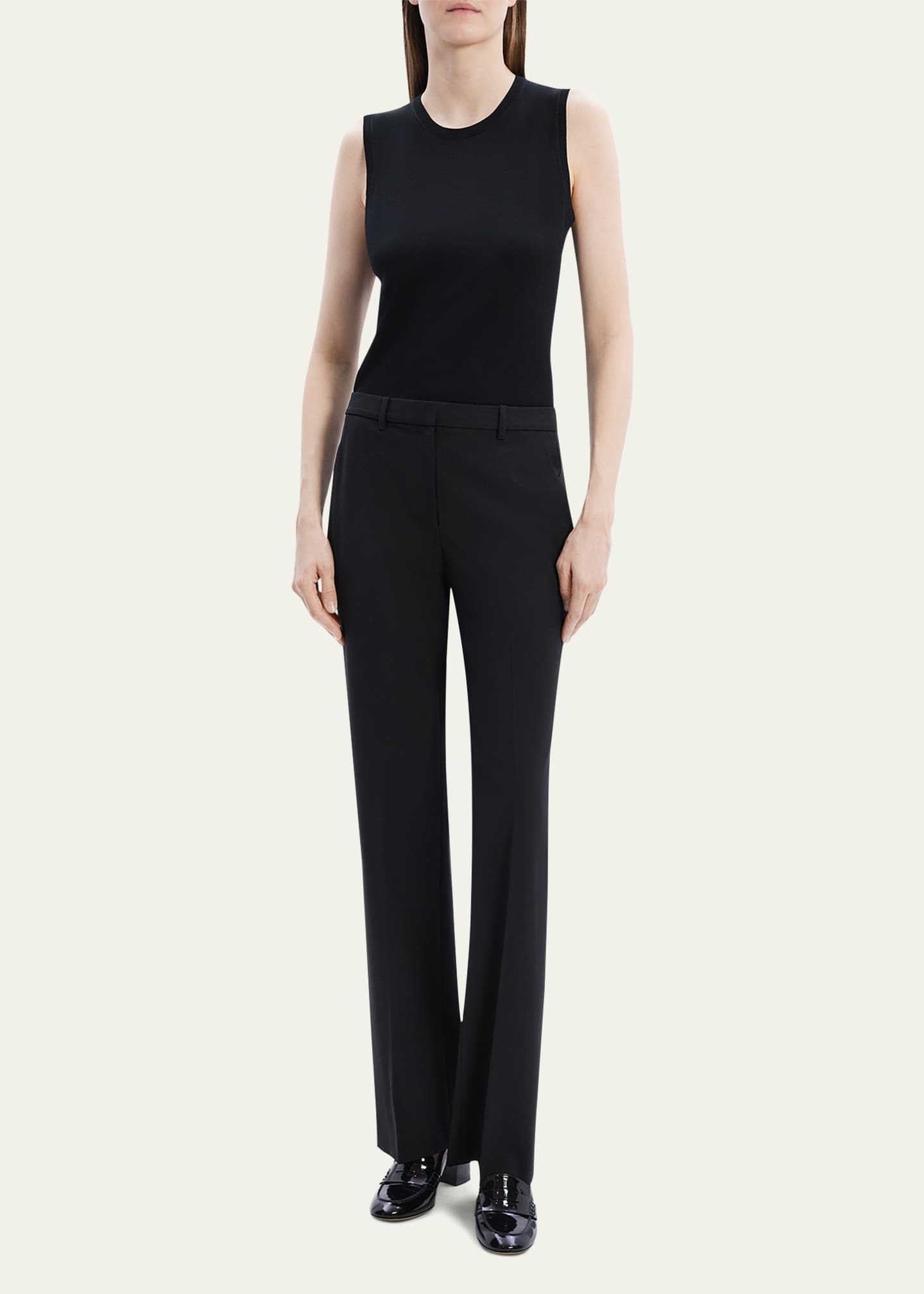 Theory Traceable Wool Slim Straight-Leg Trousers Image 2 of 5