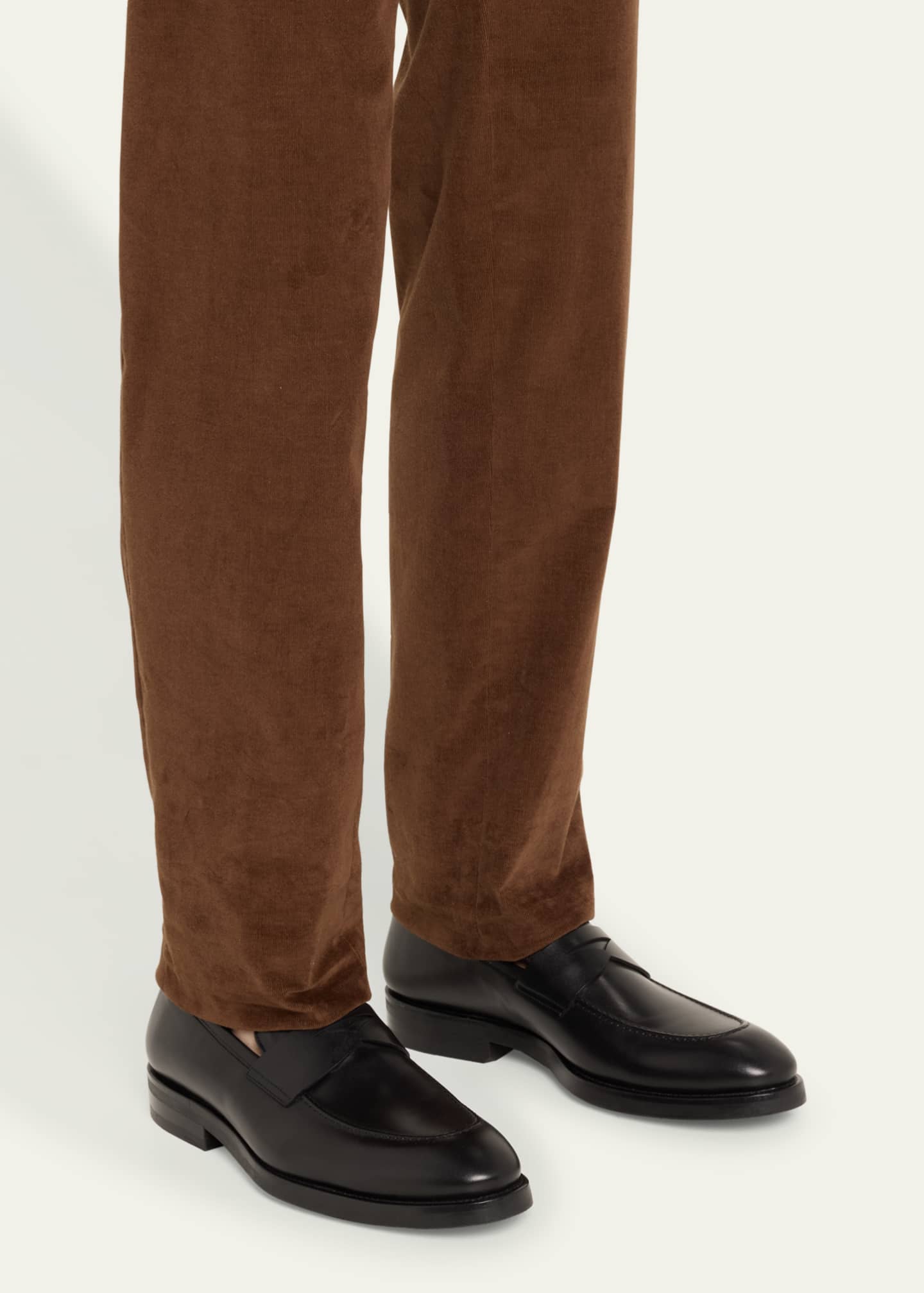 Magnanni Men's Lucien Rubber-Sole Leather Penny Loafers Image 2 of 5