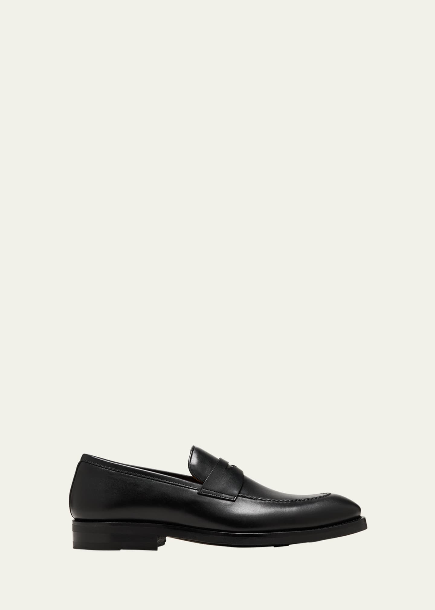 Magnanni Men's Lucien Rubber-Sole Leather Penny Loafers Image 1 of 5
