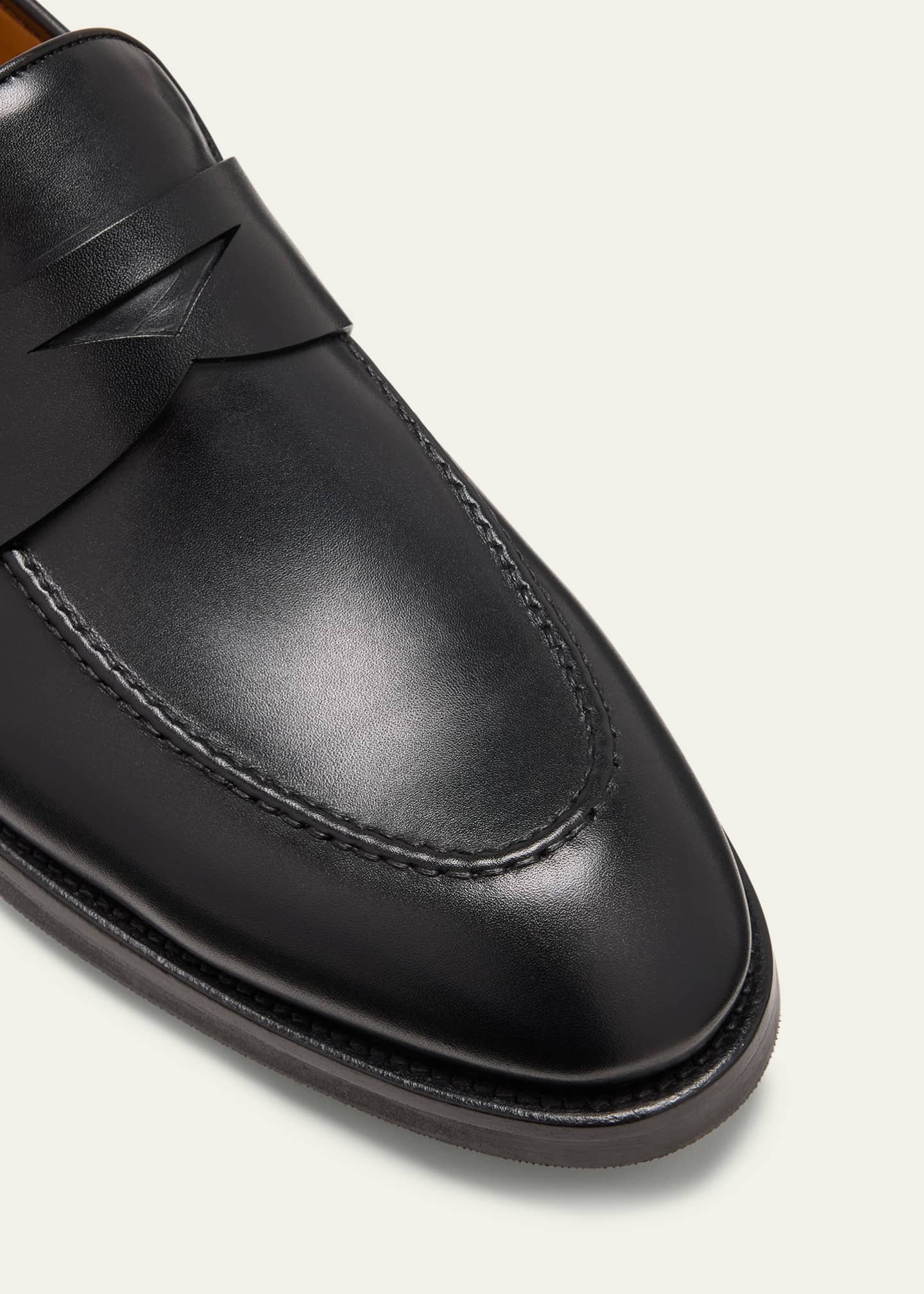 Magnanni Men's Lucien Rubber-Sole Leather Penny Loafers Image 5 of 5