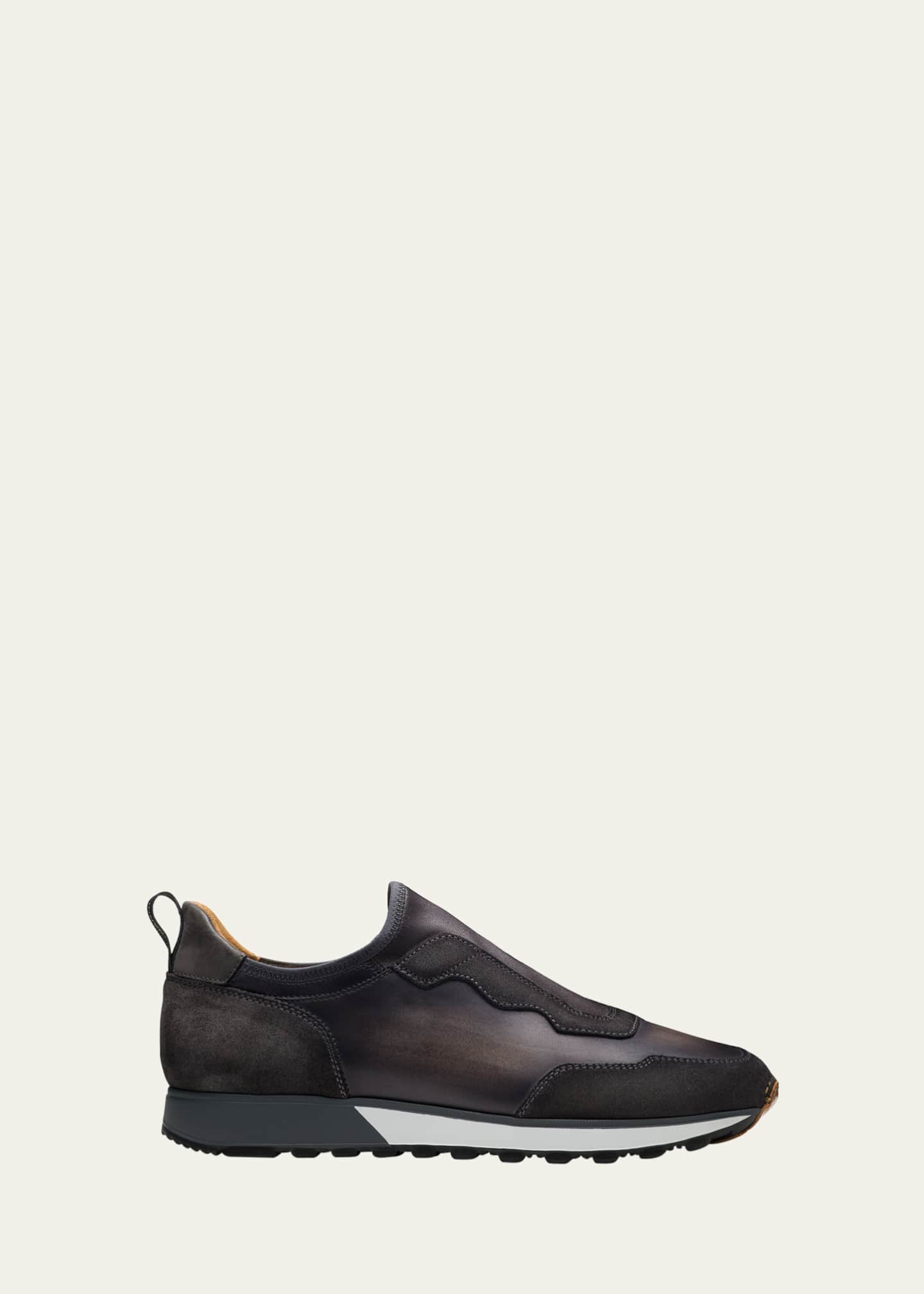Magnanni Men's Acro Laceless Leather Slip-On Sneakers