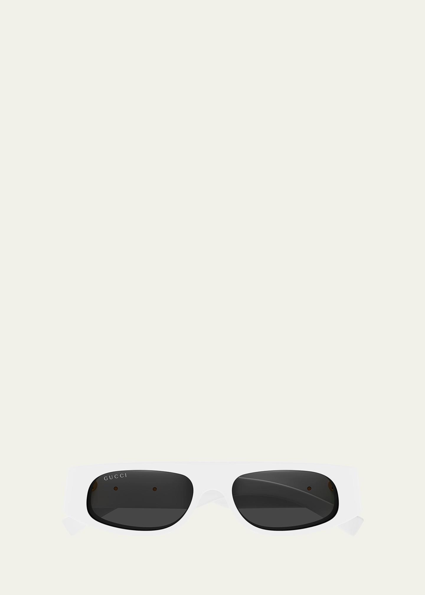 Gucci Logo Acetate Rectangle Sunglasses - Bergdorf Goodman