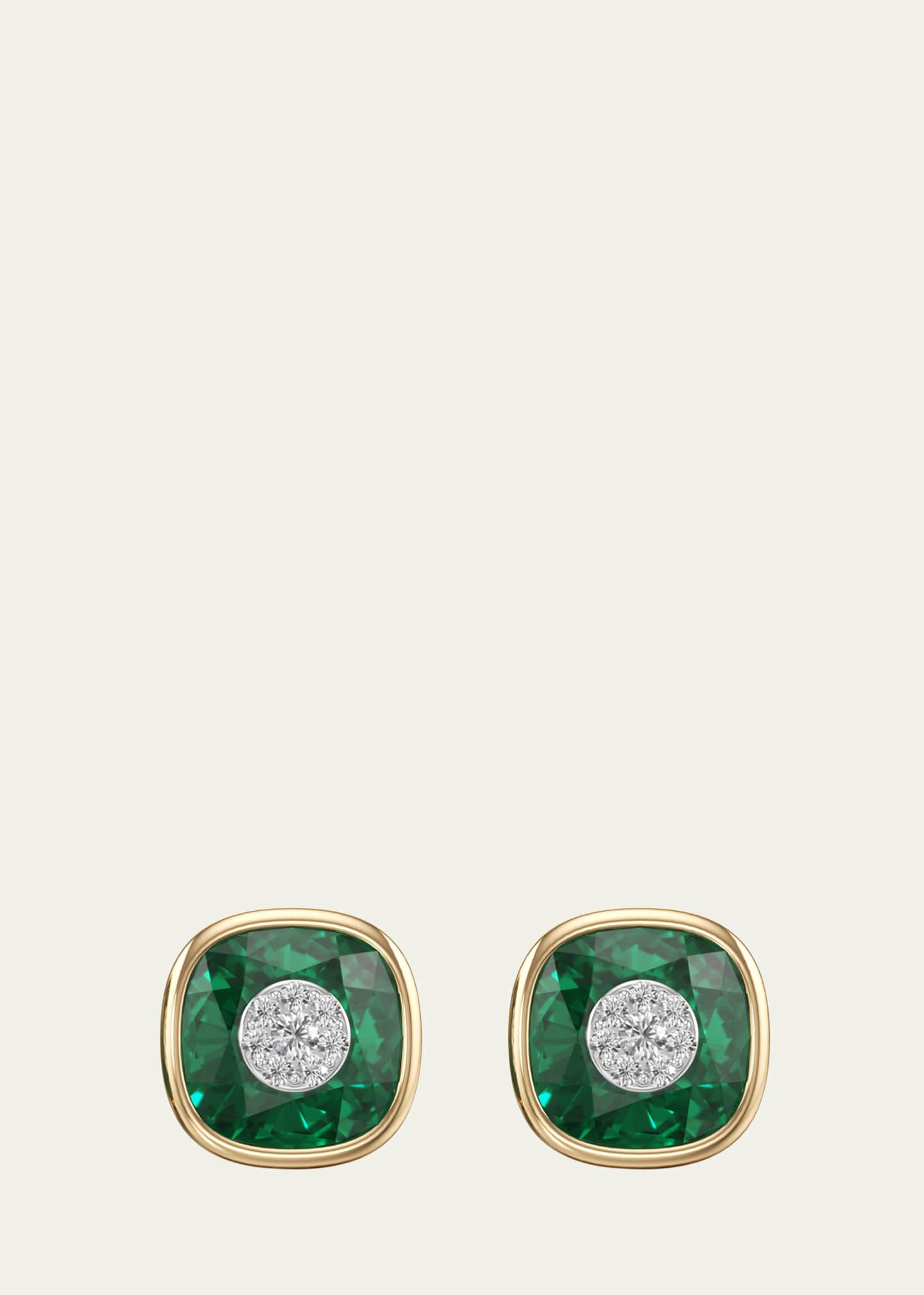 Bhansali One Collection 10mm Fusion Cushion Earrings Image 1 of 2
