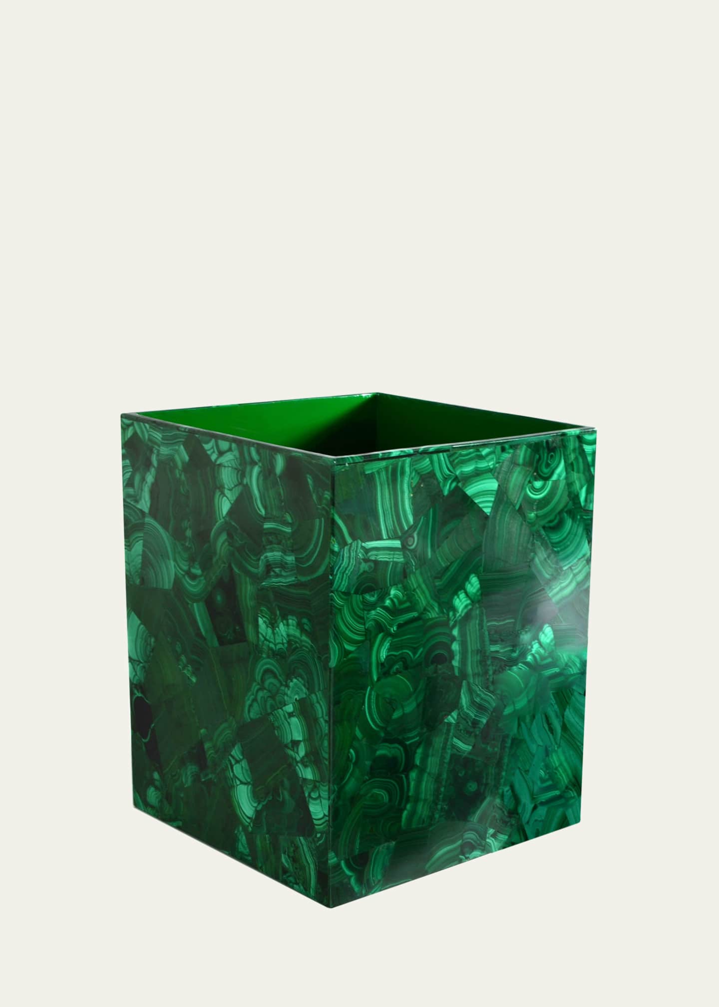 Mike & Ally Malachite Wastebasket