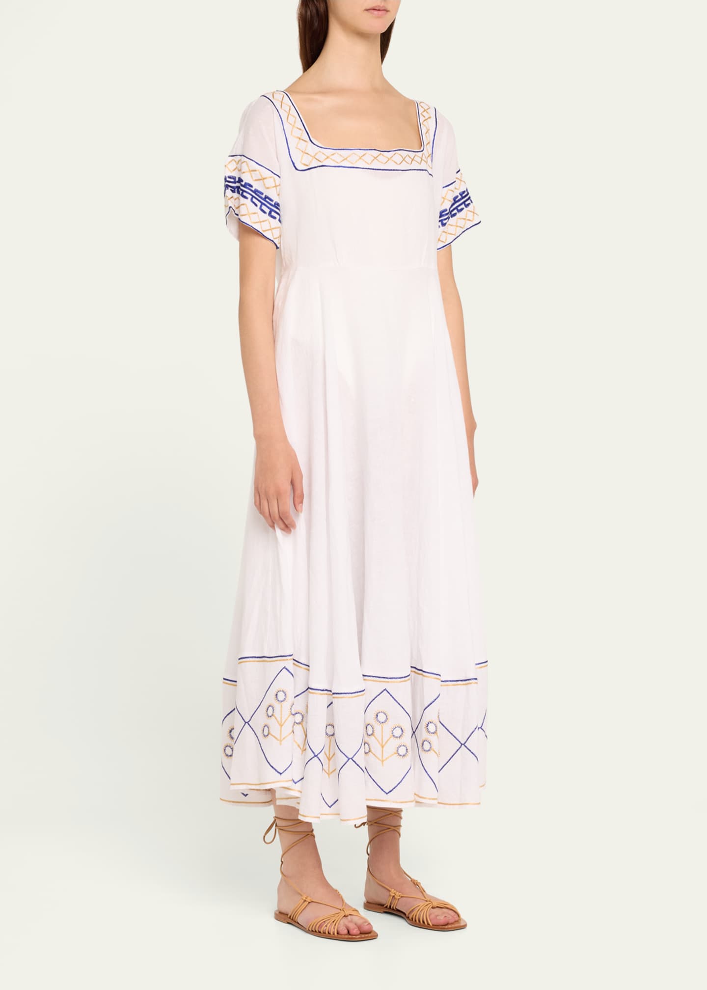 Thierry Colson Allegria Short-Sleeve Midi Dress Image 2 of 5