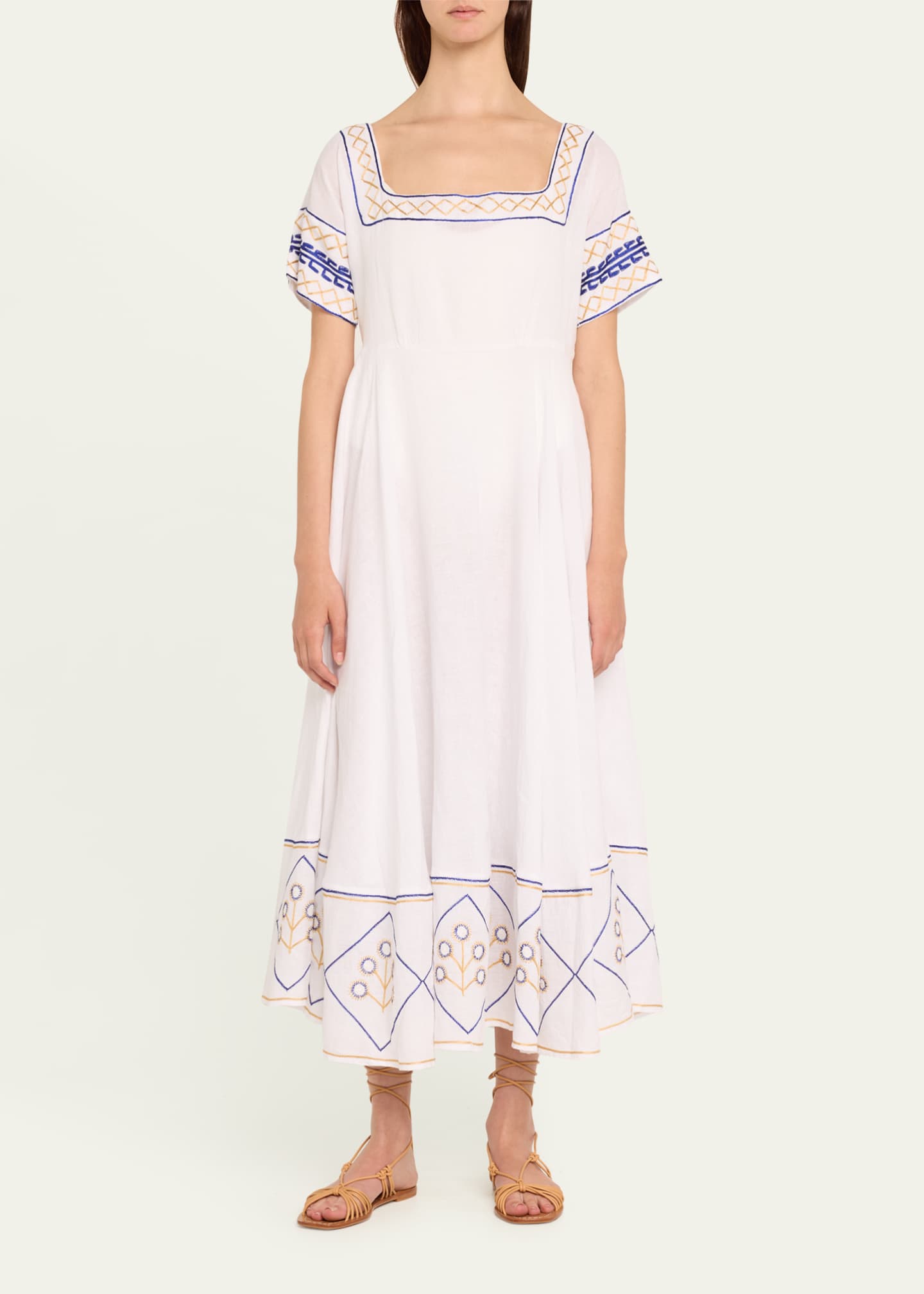 Thierry Colson Allegria Short-Sleeve Midi Dress Image 4 of 5