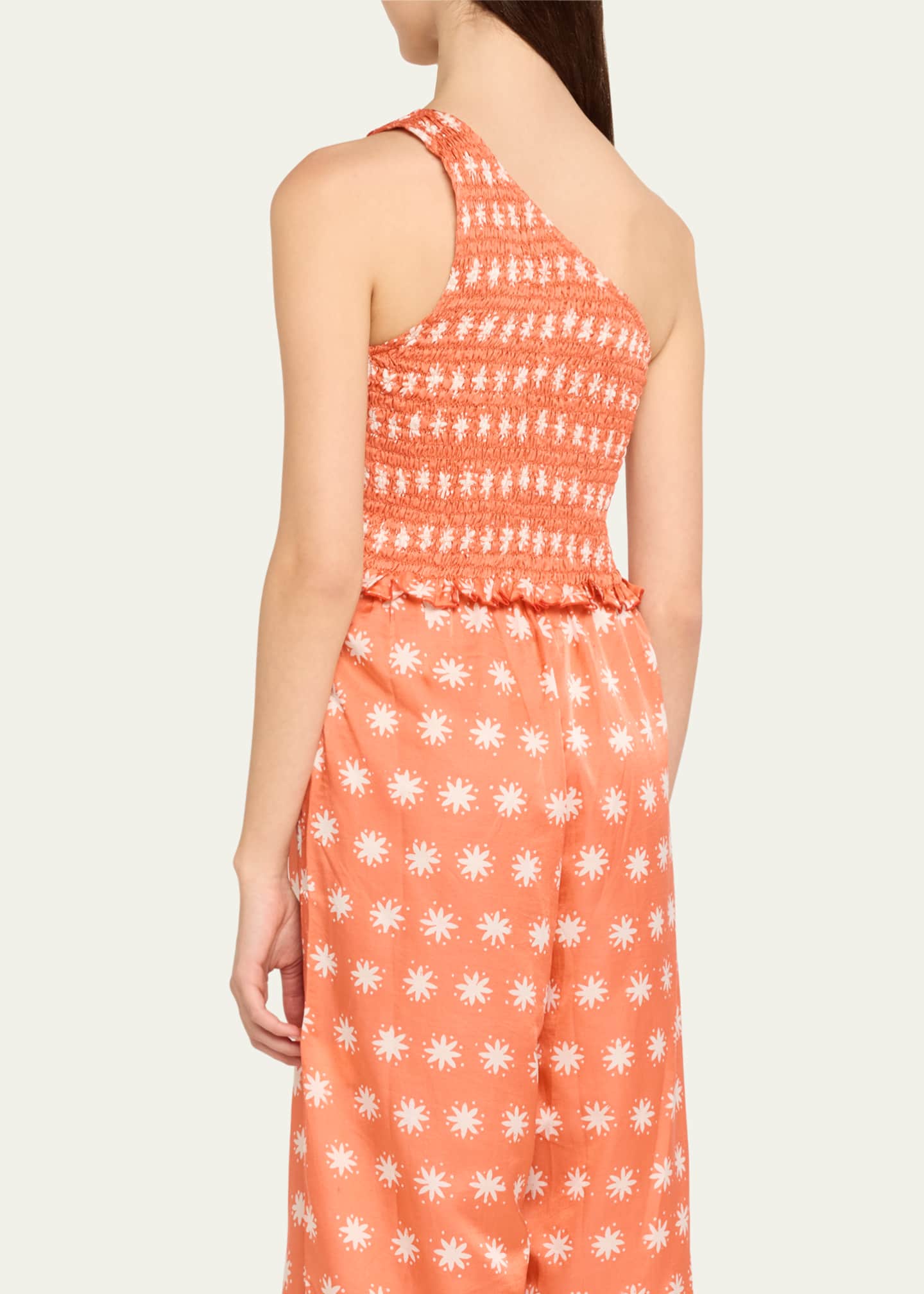 Cloe Cassandro Tara One-Shoulder Smocked Top Image 3 of 5