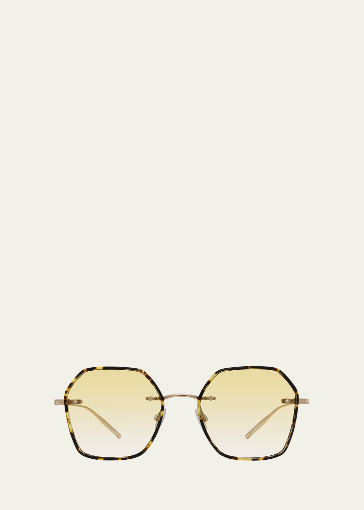 Barton Perreira Rhonda Tortoise Titanium & Acetate Square Sunglasses