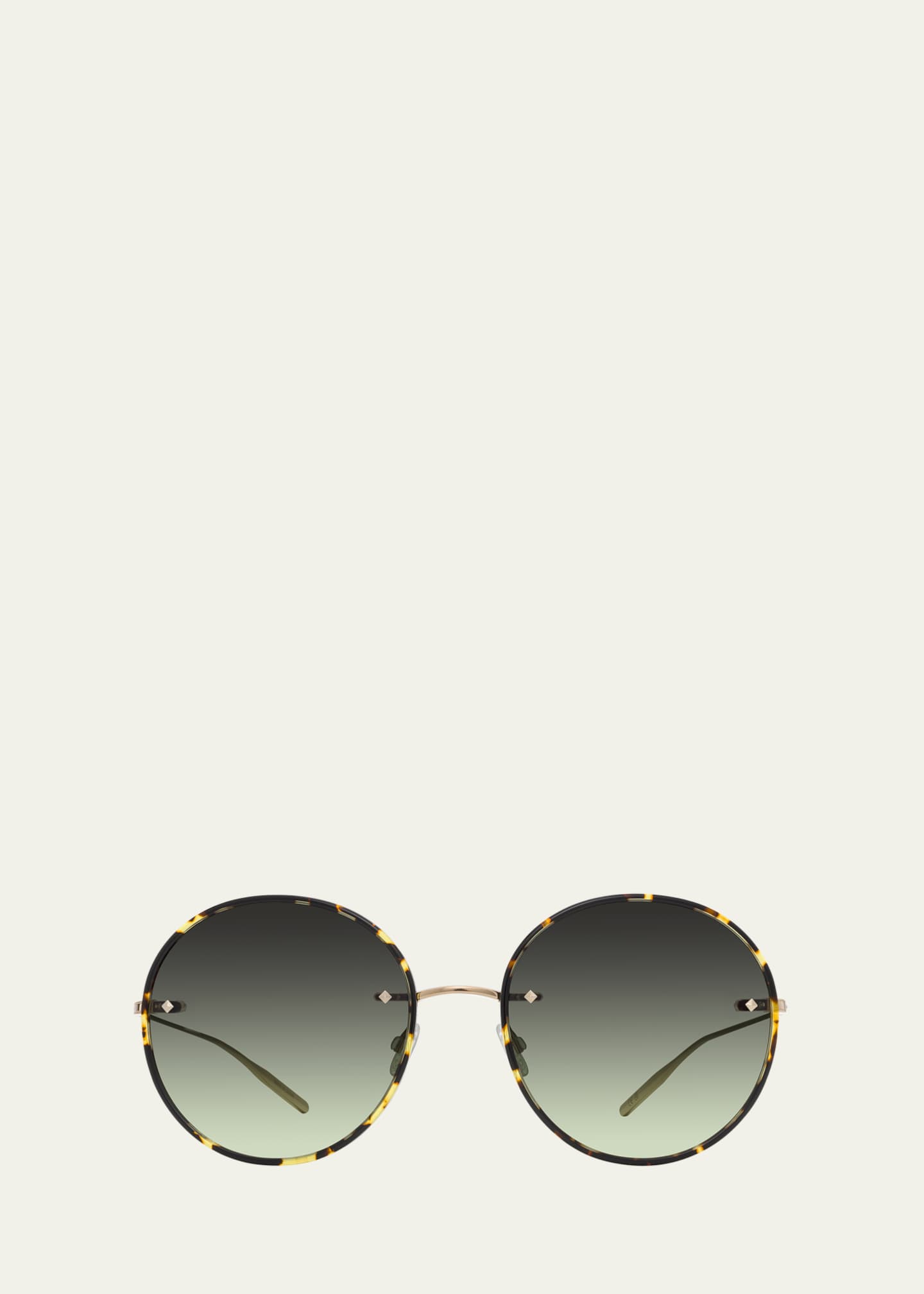 Barton Perreira Rigby Havana Titanium & Acetate Round Sunglasses
