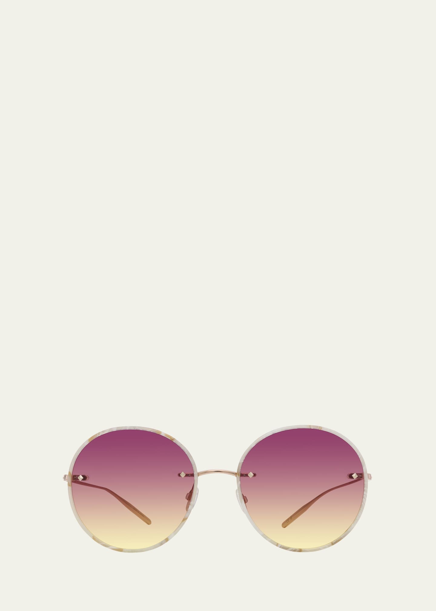 Rose gold round sunglasses 2025