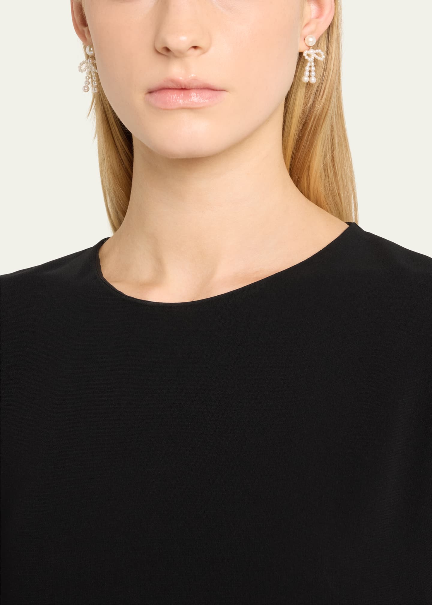 Sophie Bille Brahe Bow Drop Earrings Image 2 of 4