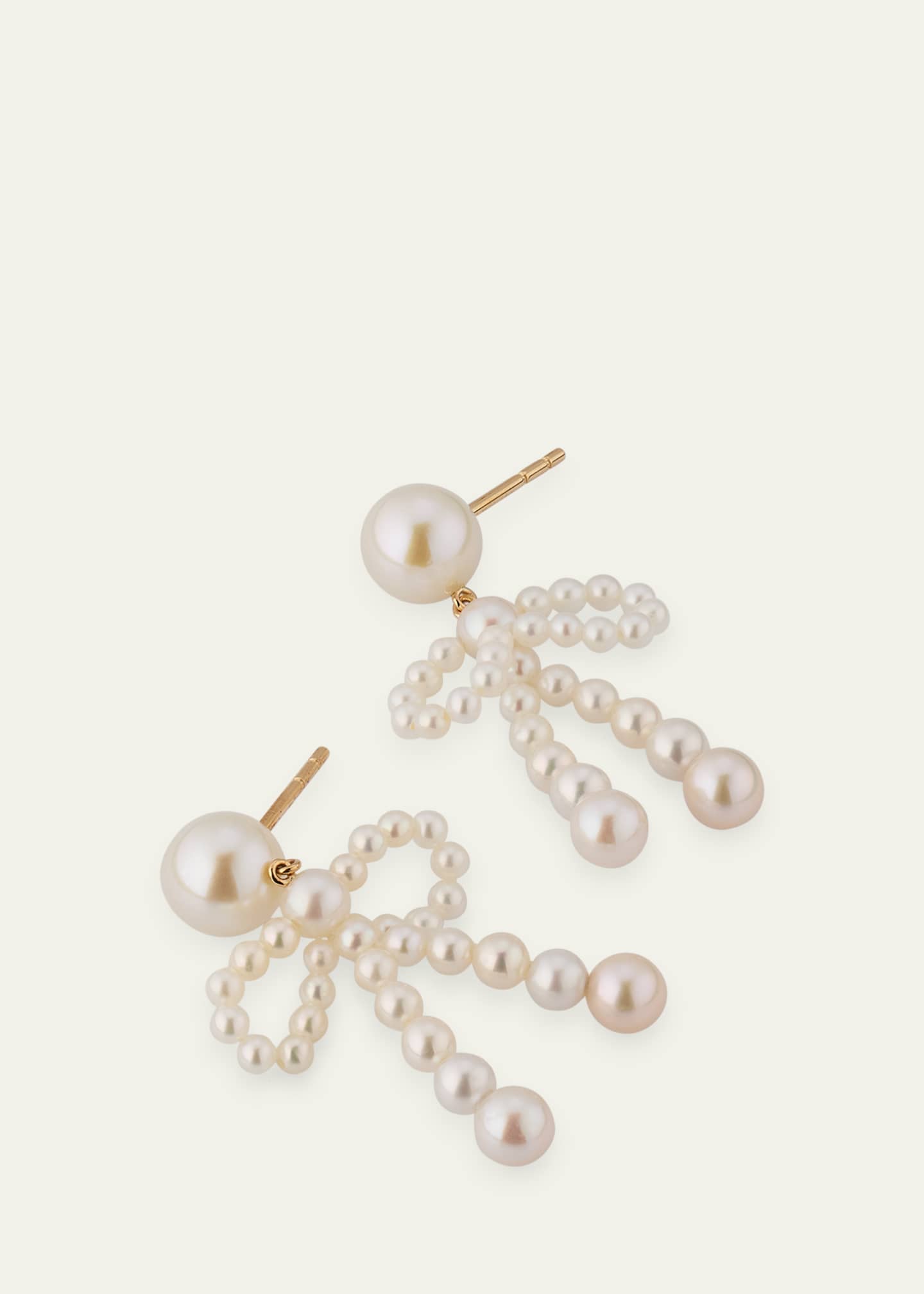 Sophie Bille Brahe Bow Drop Earrings Image 3 of 4
