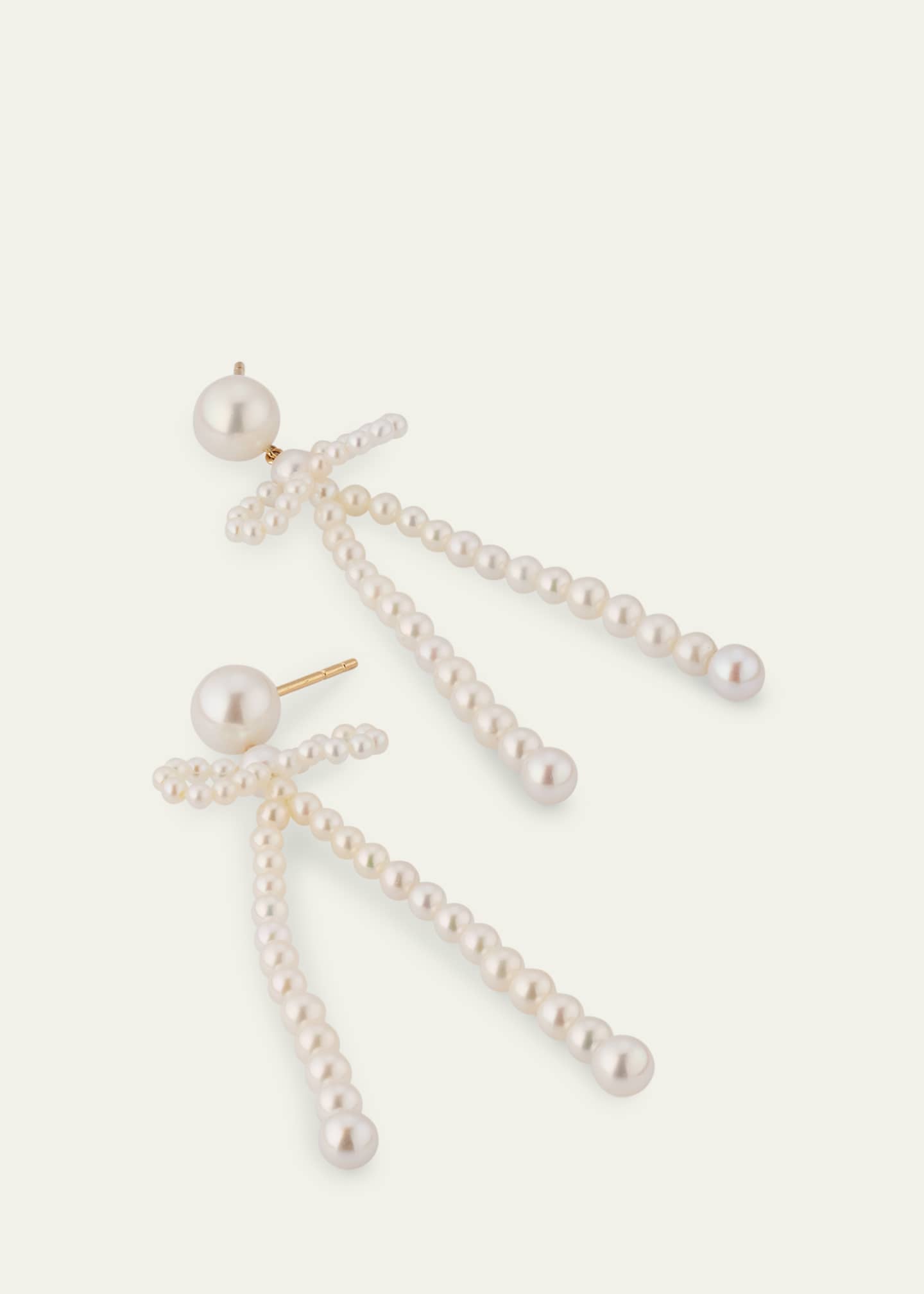 Sophie Bille Brahe Bow Rosette Dangle Earrings Image 3 of 4