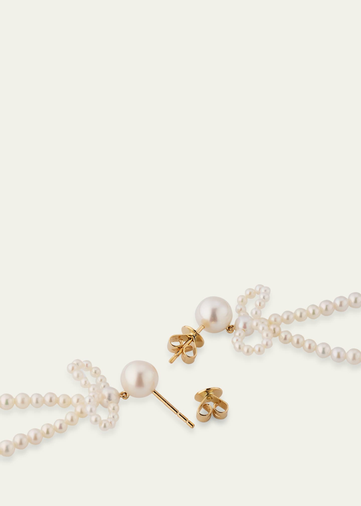 Sophie Bille Brahe Bow Rosette Dangle Earrings Image 4 of 4