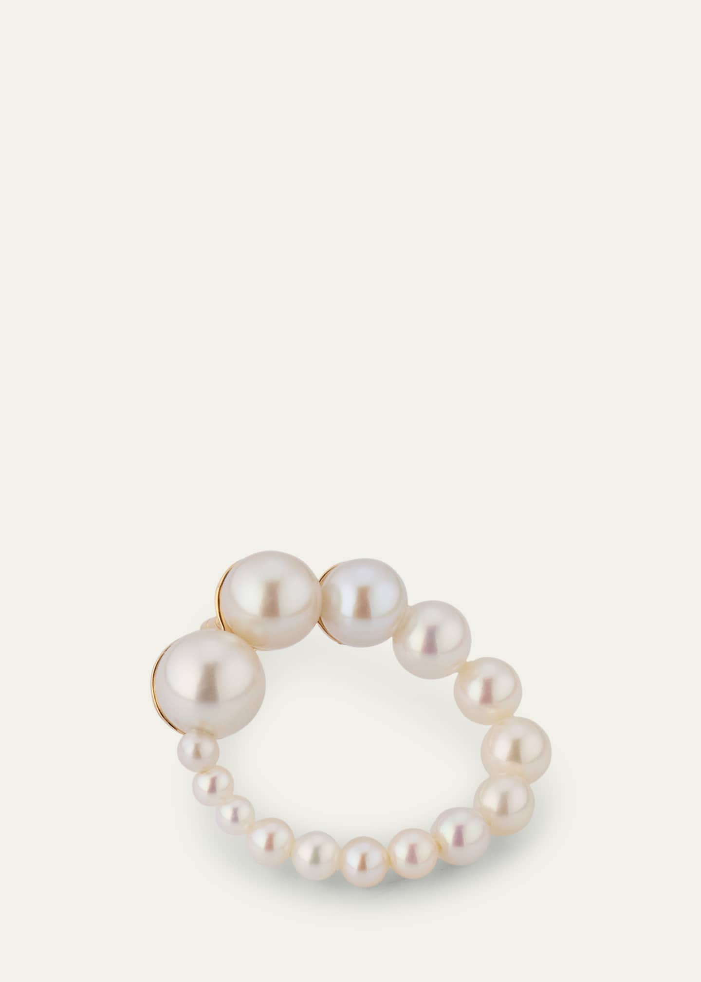 Sophie Bille Brahe Petite Embrass de Perle Graduated Earring, Single, Right Image 3 of 4