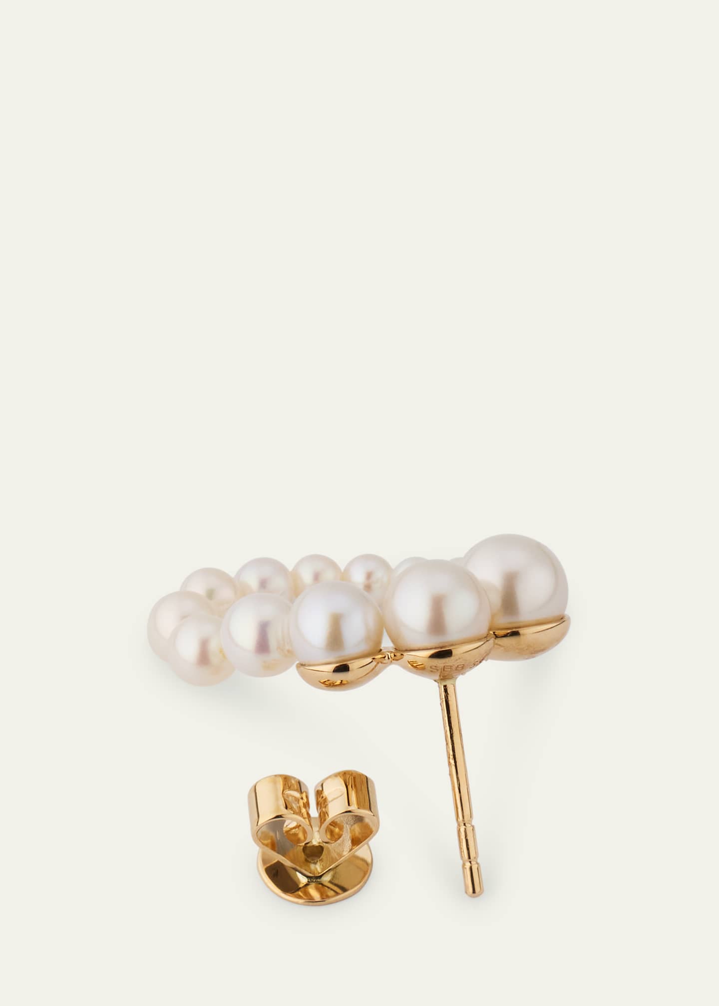 Sophie Bille Brahe Petite Embrass de Perle Graduated Earring, Single, Right Image 4 of 4