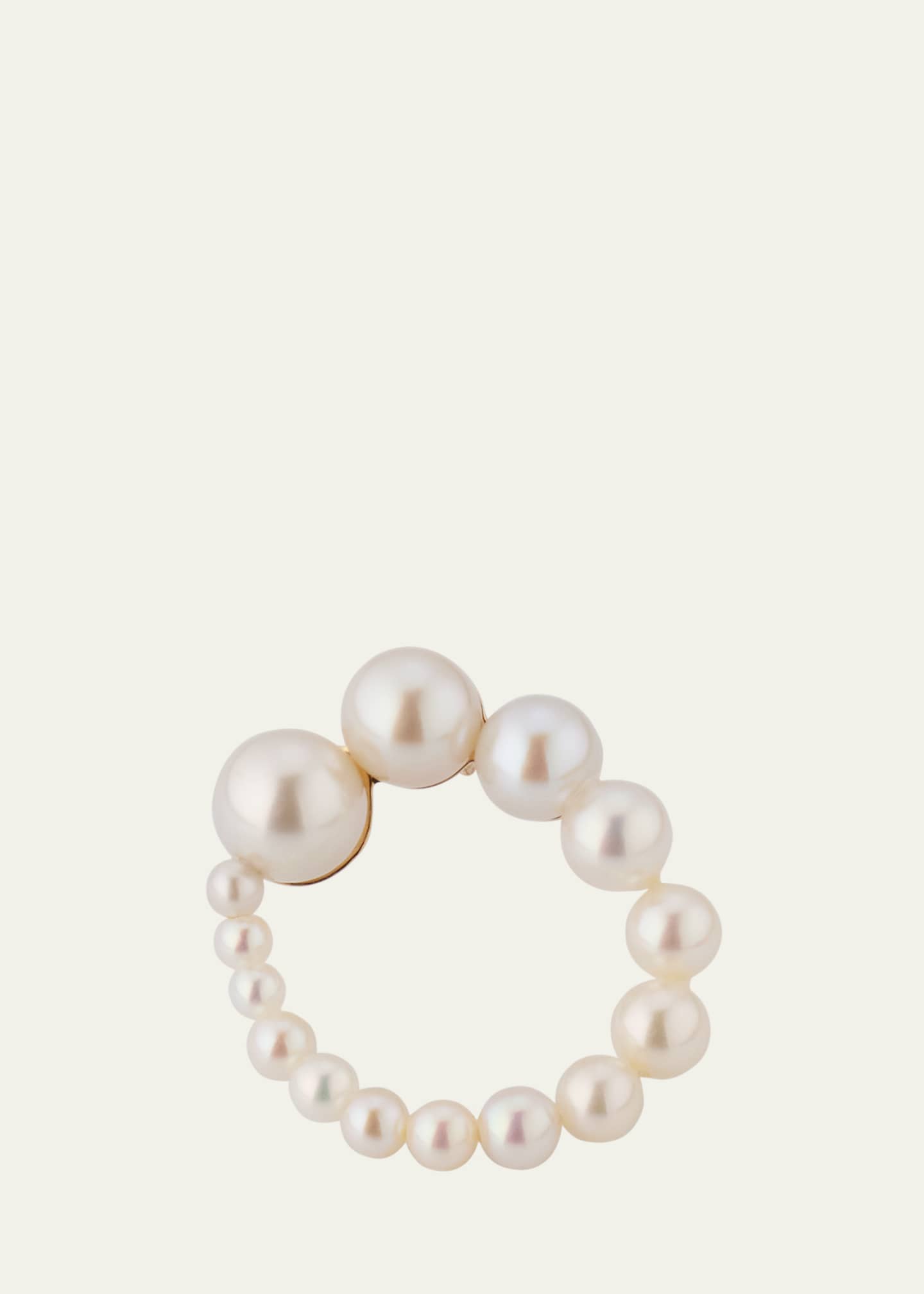 Sophie Bille Brahe Petite Embrass de Perle Graduated Earring, Single, Right Image 1 of 4