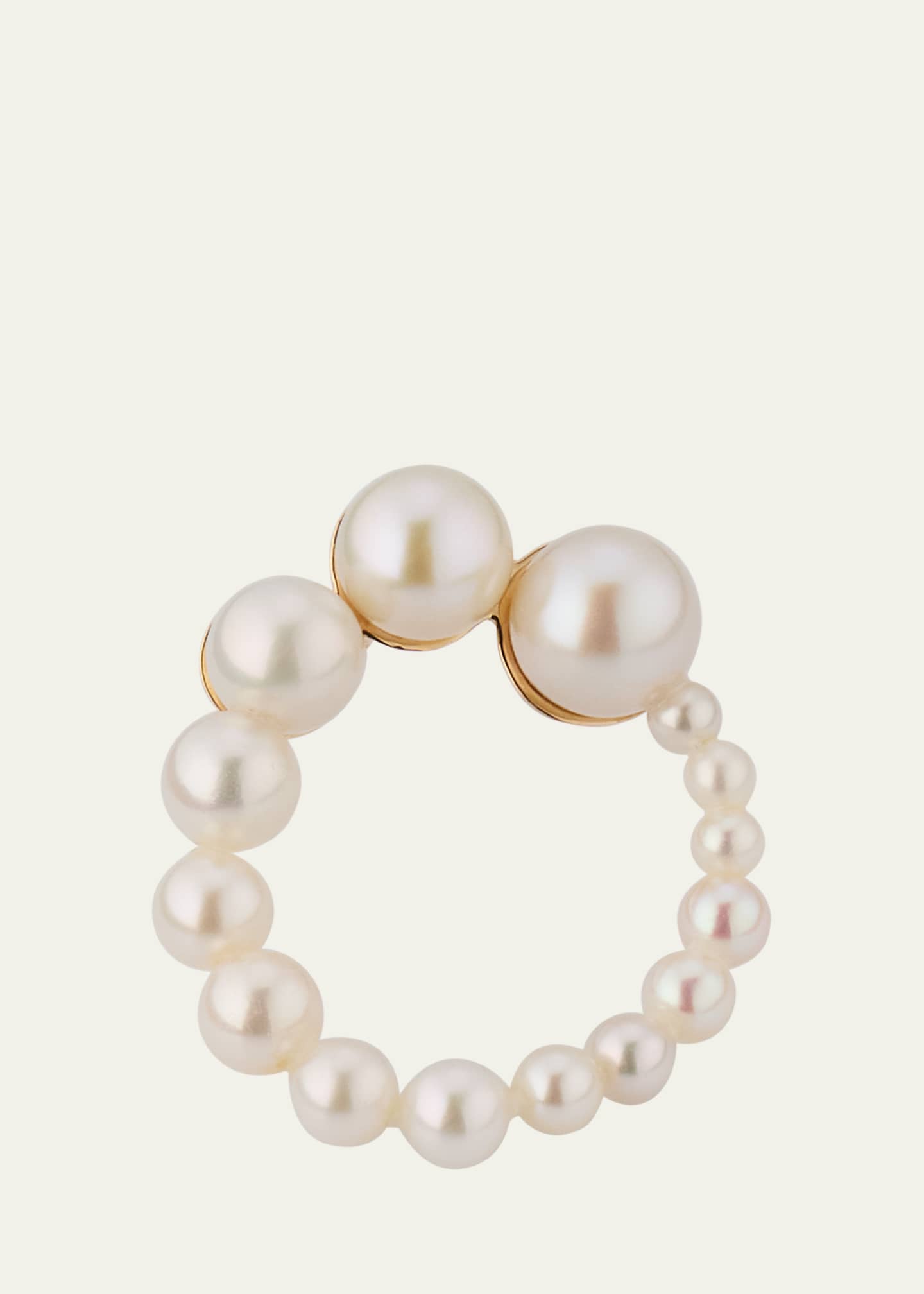 Sophie Bille Brahe Petite Embrass de Perle Graduated Earring, Single, Left Image 1 of 4