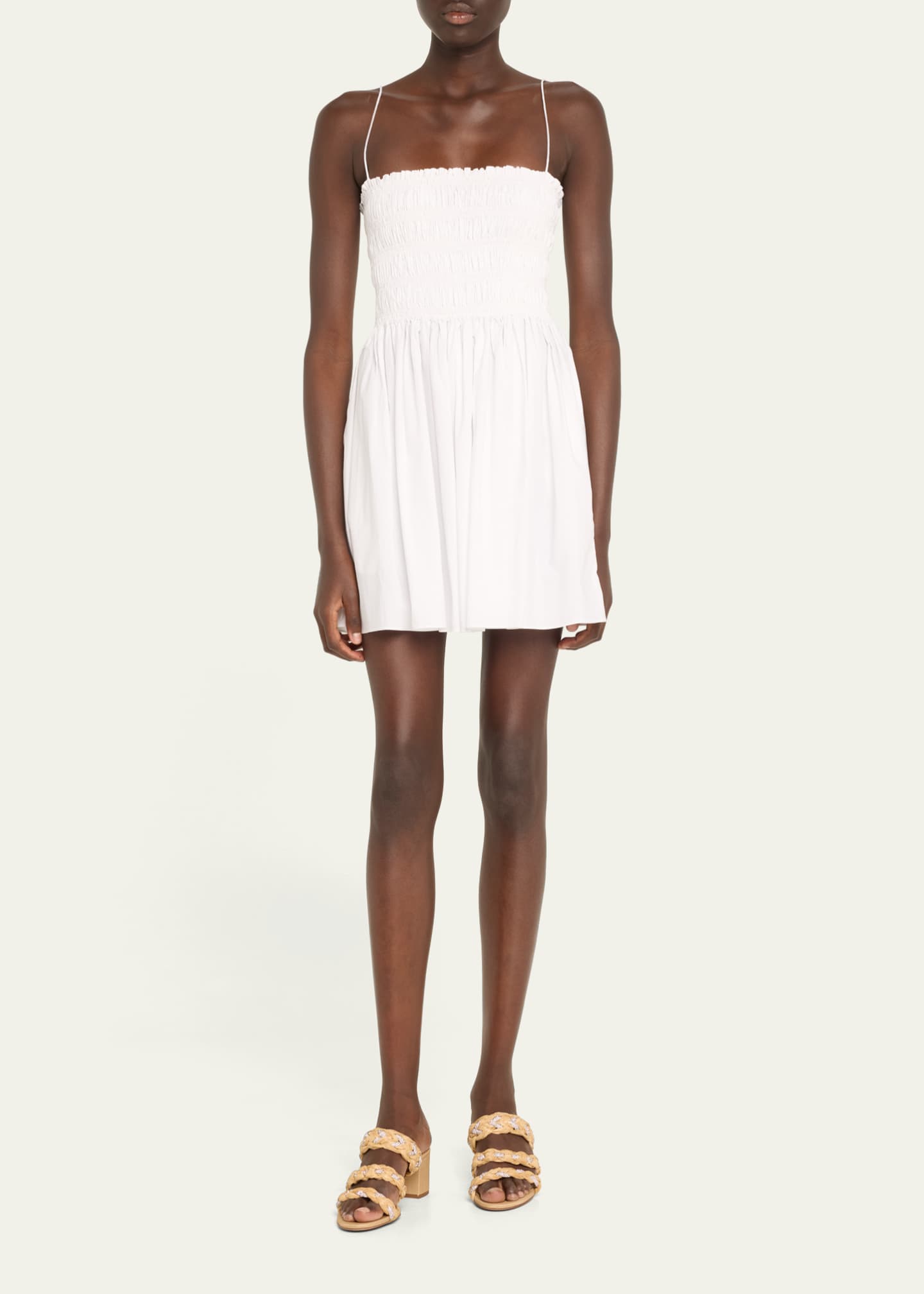 Aquazzura Costiera Braided Crystal Trio-Band Sandals Image 3 of 5