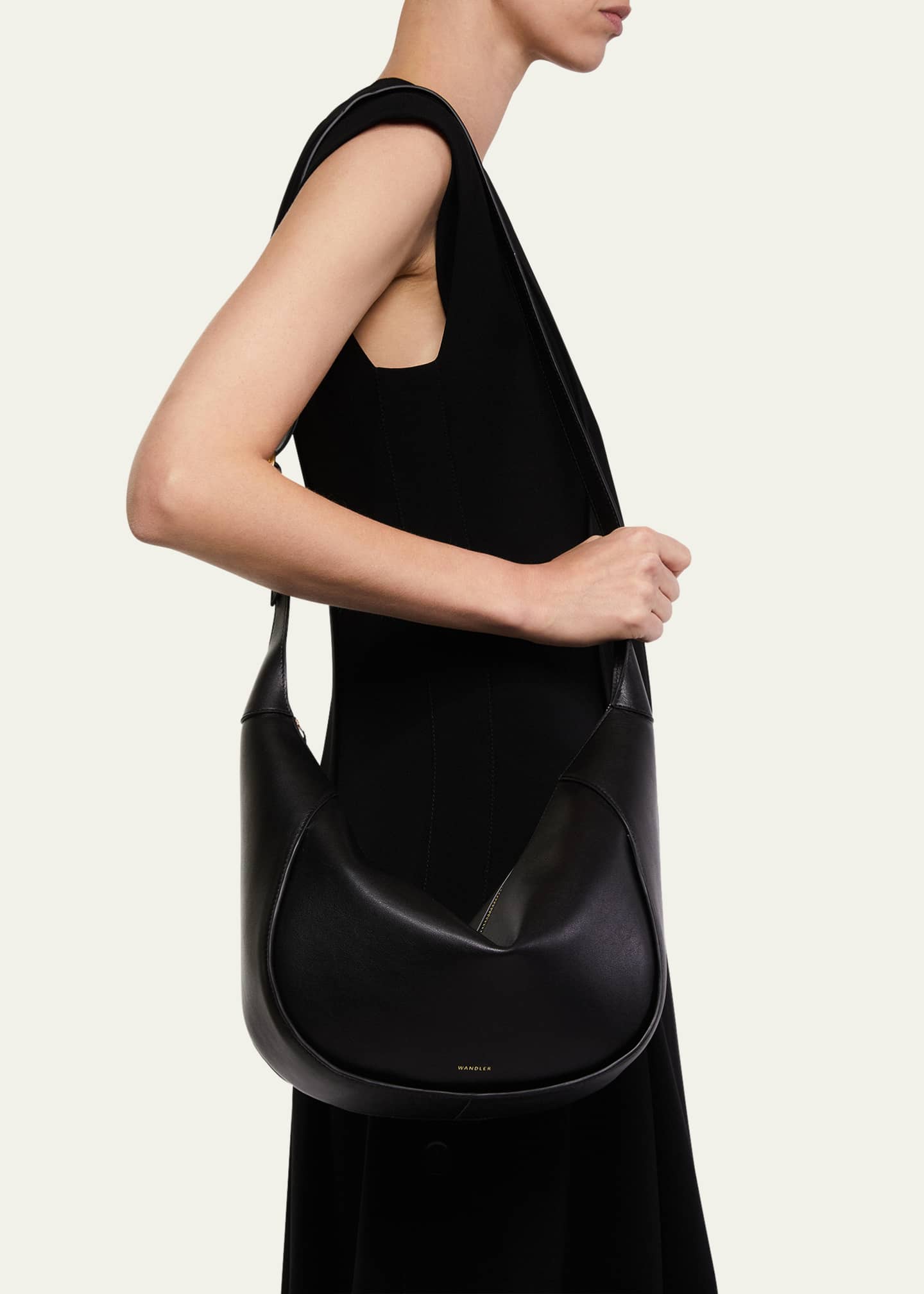 Wandler Maggie Zip Leather Hobo Bag Image 2 of 4