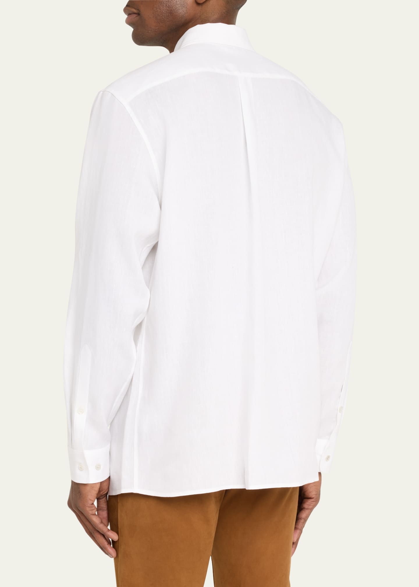 Gabriela Hearst Men's Nicolas Linen Sport Shirt Image 3 of 5