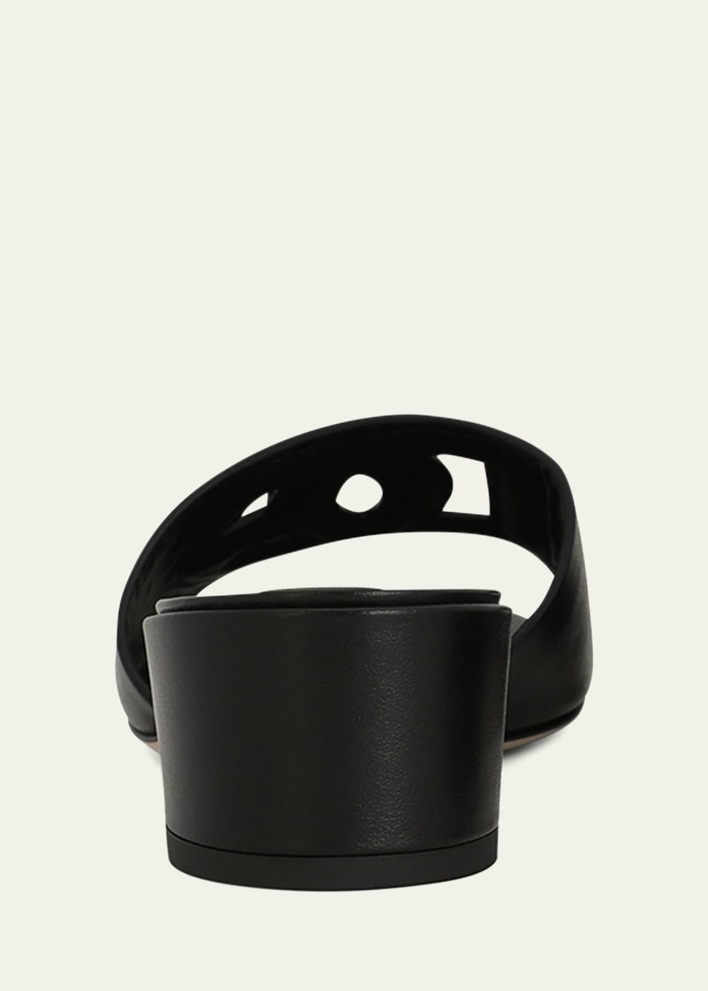 Dolce&Gabbana 40mm DG Cutout Leather Slide Image 3 of 4