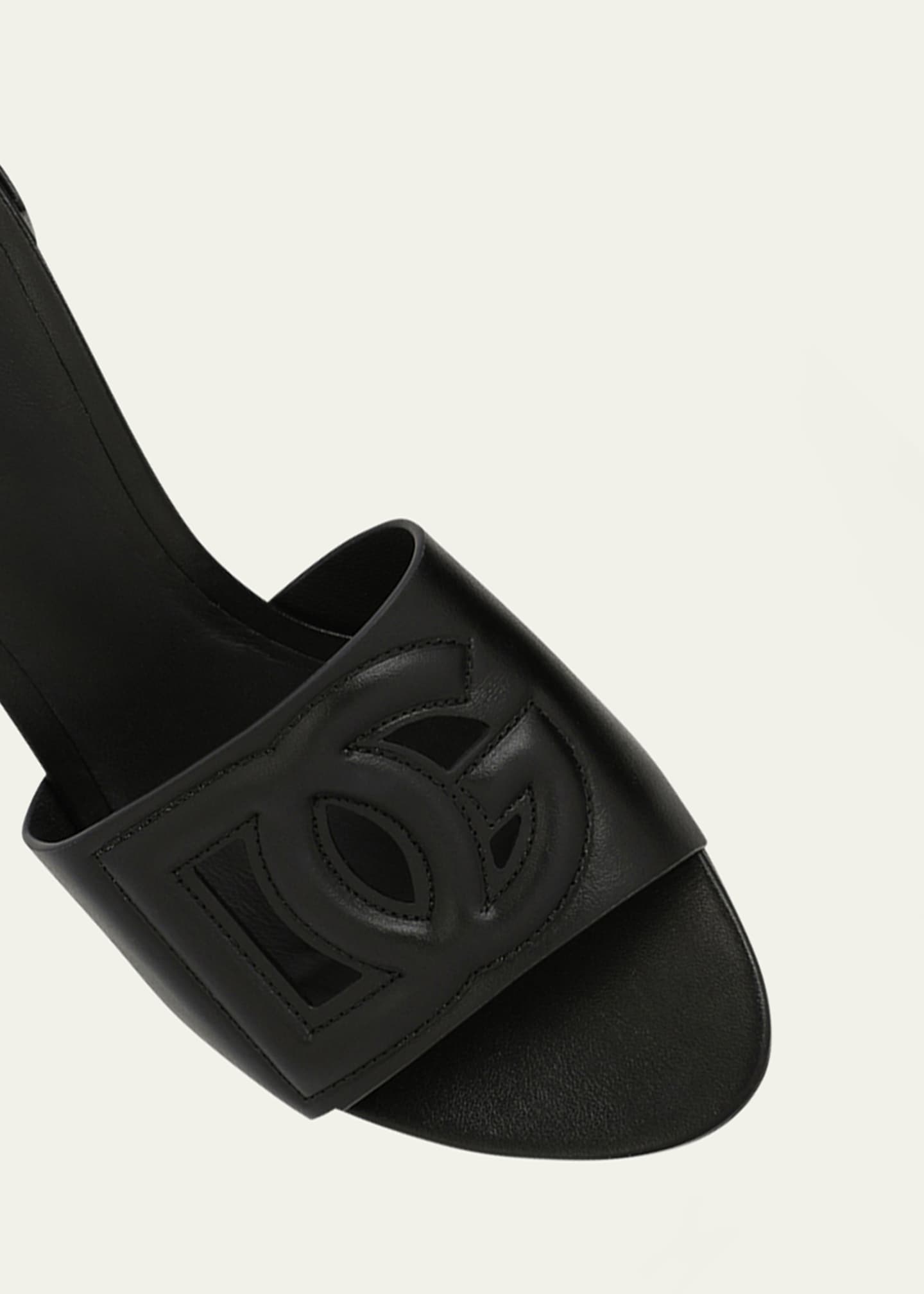 Dolce&Gabbana 40mm DG Cutout Leather Slide Image 4 of 4