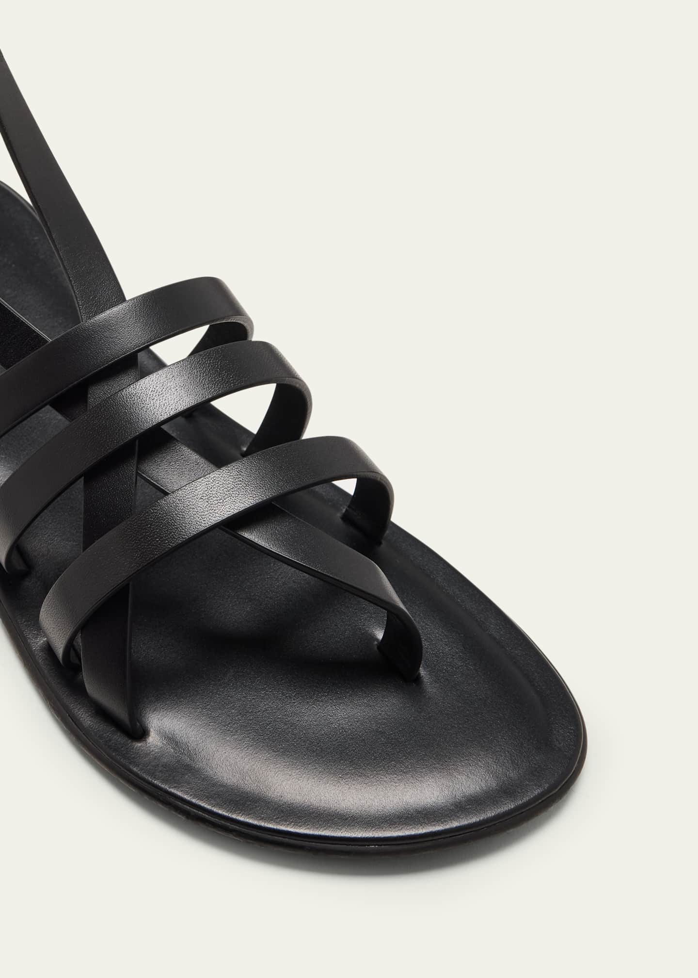THE ROW Leather Strappy Thong Slingback Sandals