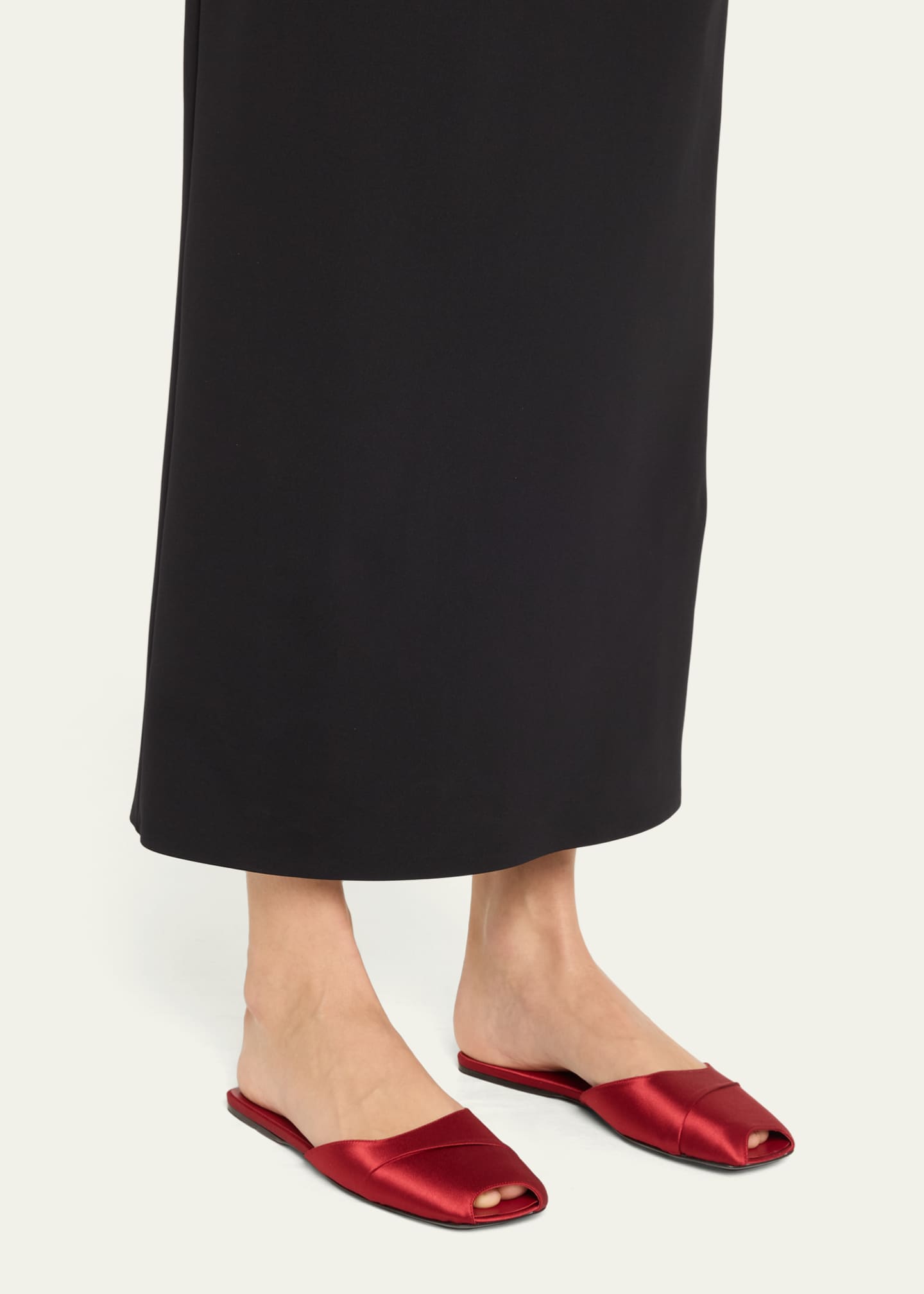 サンダル・ミュール The Row Milla satin flats The Row | Milla black satin flats | Savannahs