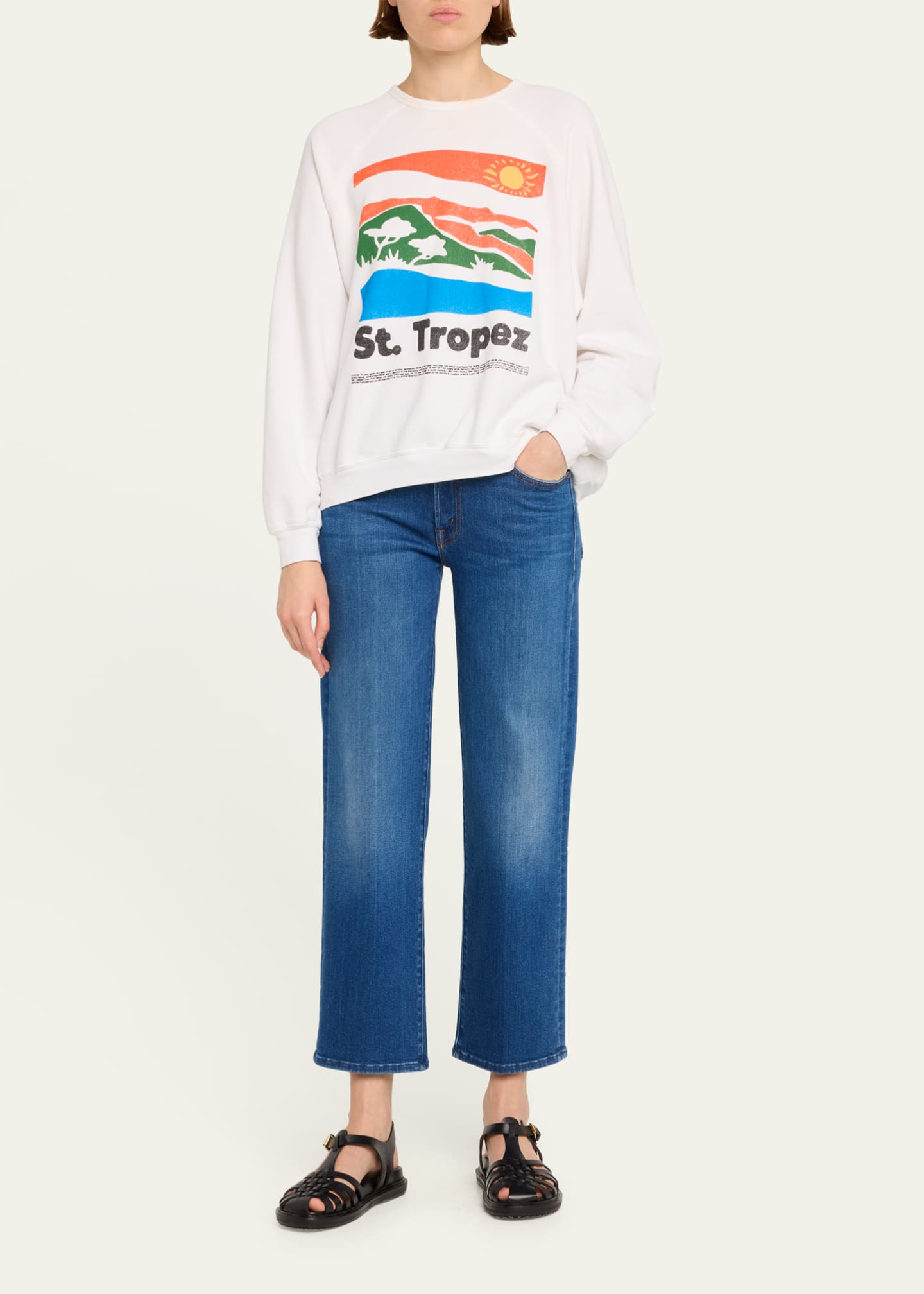 MOTHER DENIM | The Mid Rise Rambler Zip Ankle