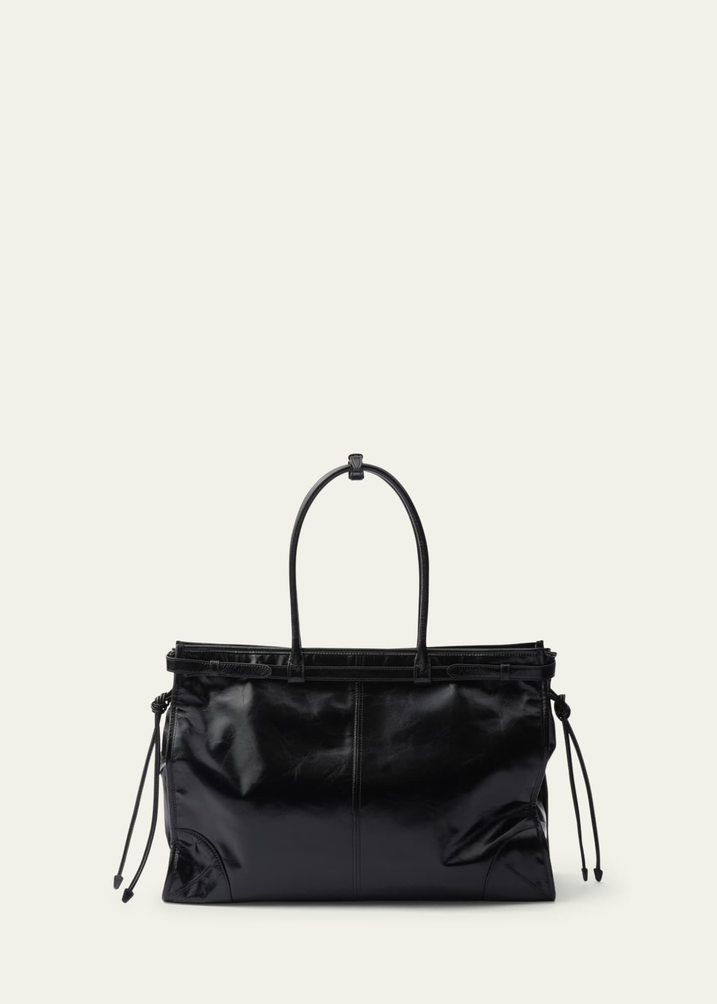 Prada Buckle Leather Shoulder Bag Image 3 of 5