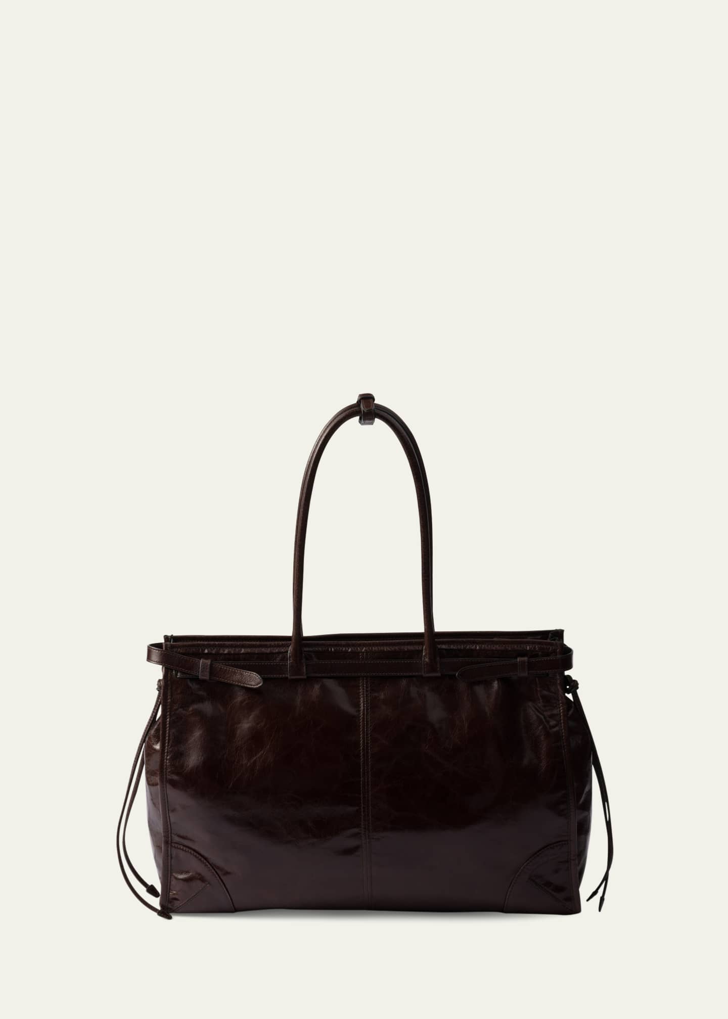 Prada Buckle Leather Shoulder Bag Image 3 of 5