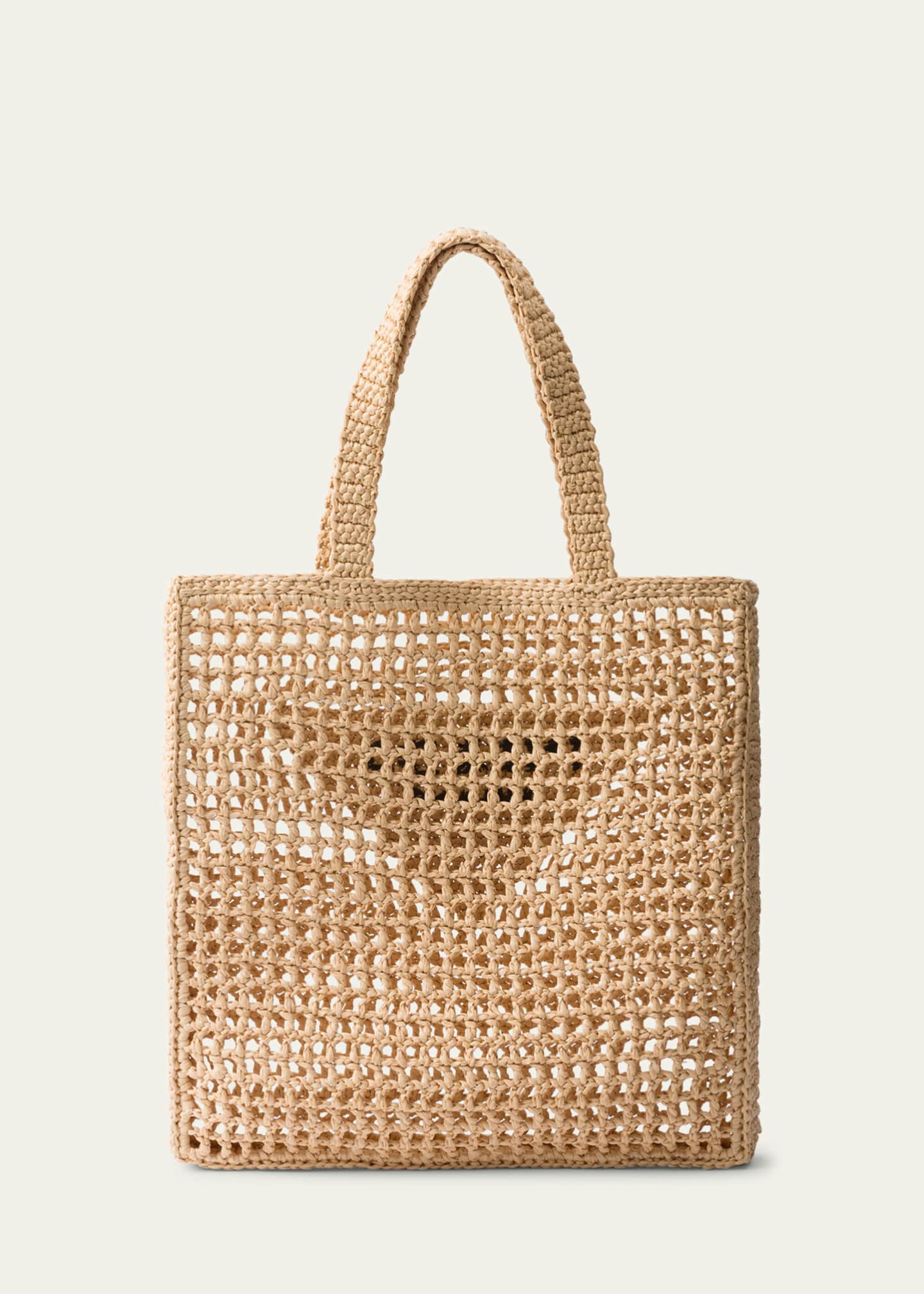 Prada Logo Crochet Tote Bag Image 2 of 3