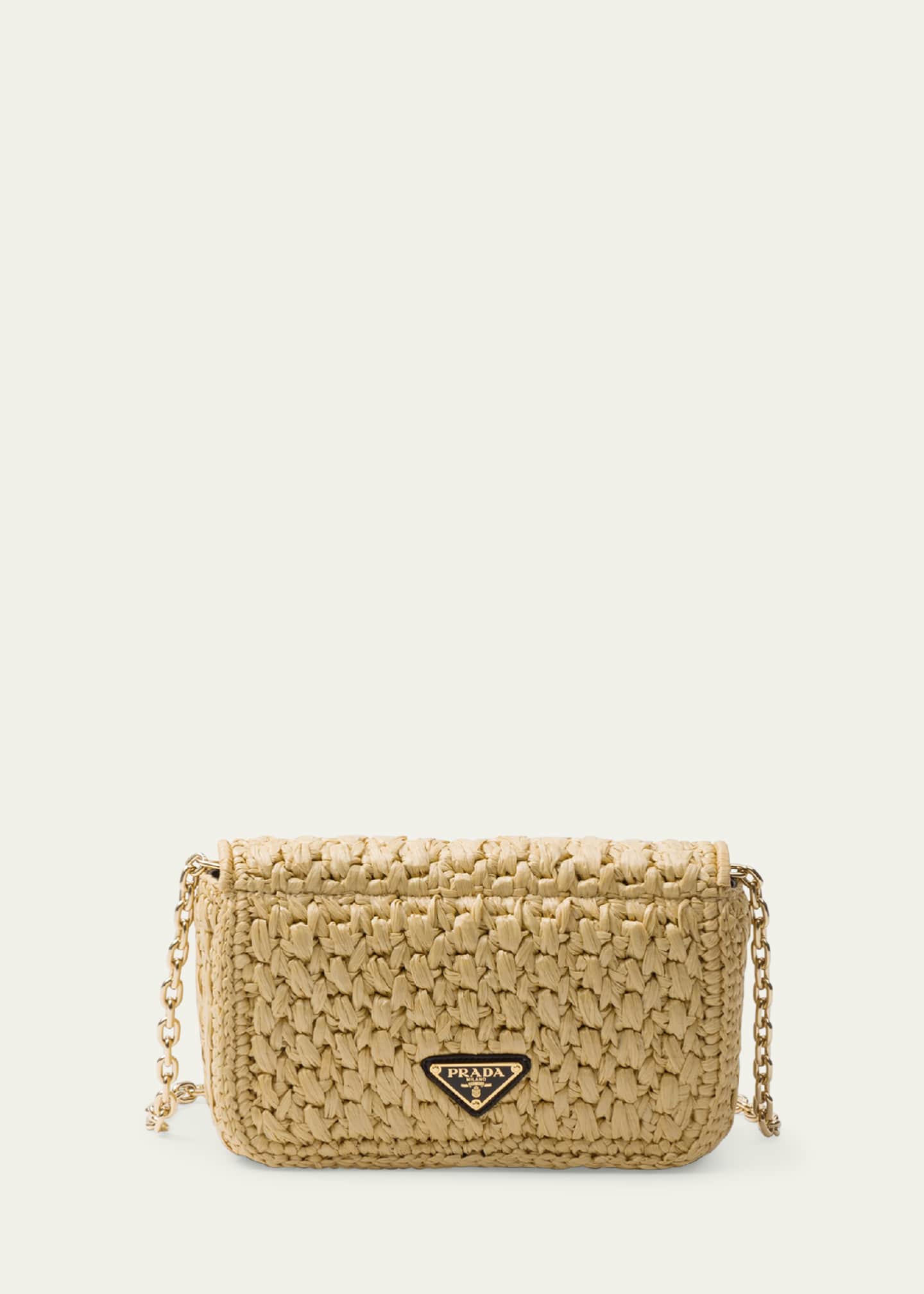 Prada Logo Crochet Clutch Bag Image 2 of 3