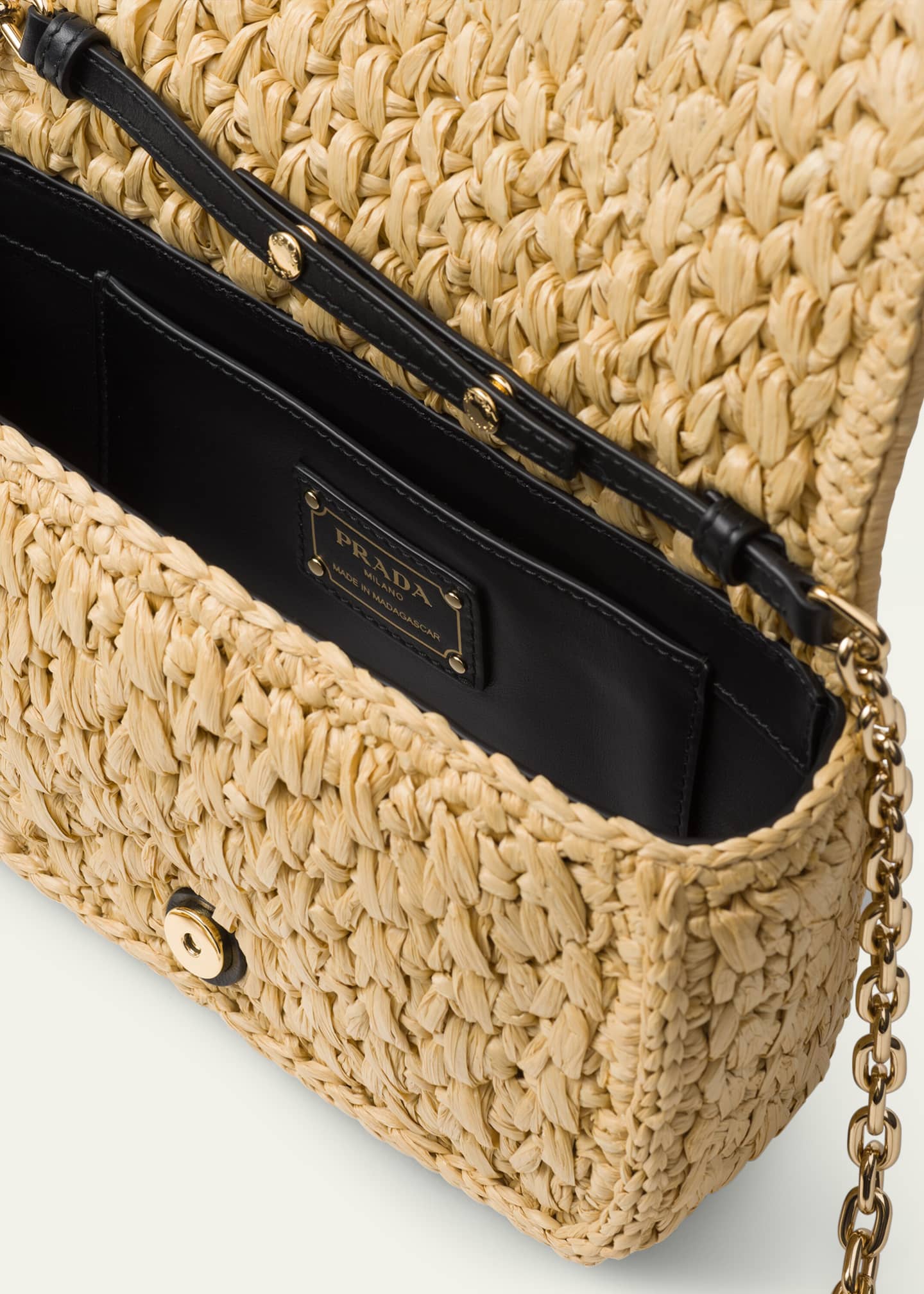 Prada Logo Crochet Clutch Bag Image 3 of 3