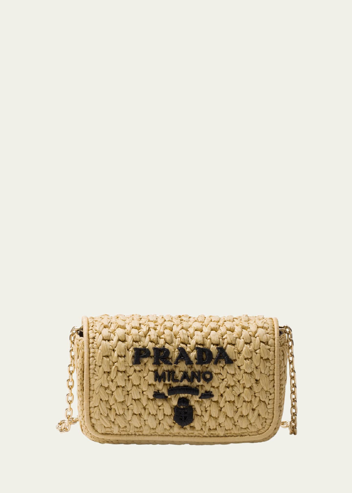 Prada Logo Crochet Clutch Bag Image 1 of 3