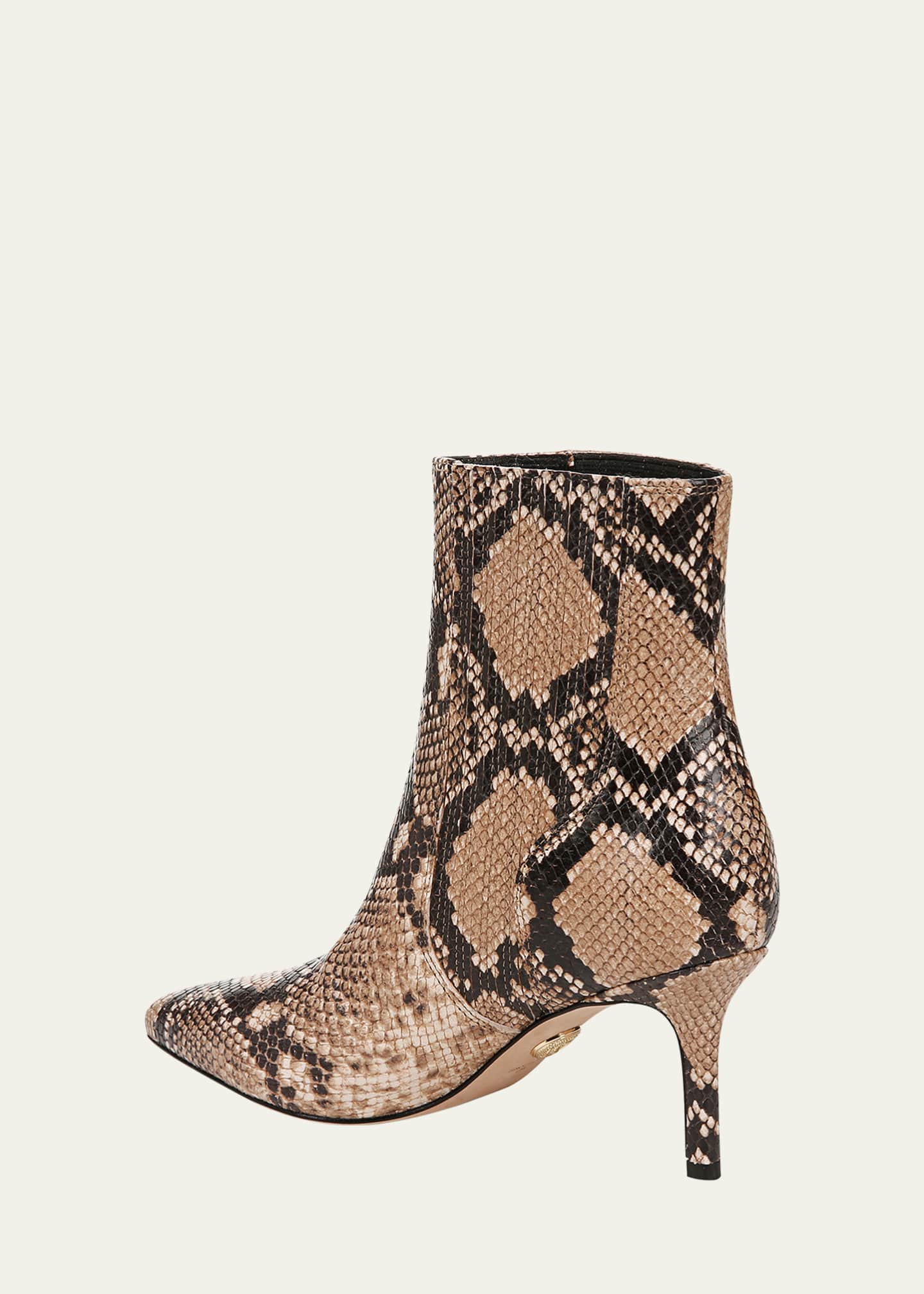Veronica Beard Lisa Snake-Embossed Stiletto Booties Image 3 of 4