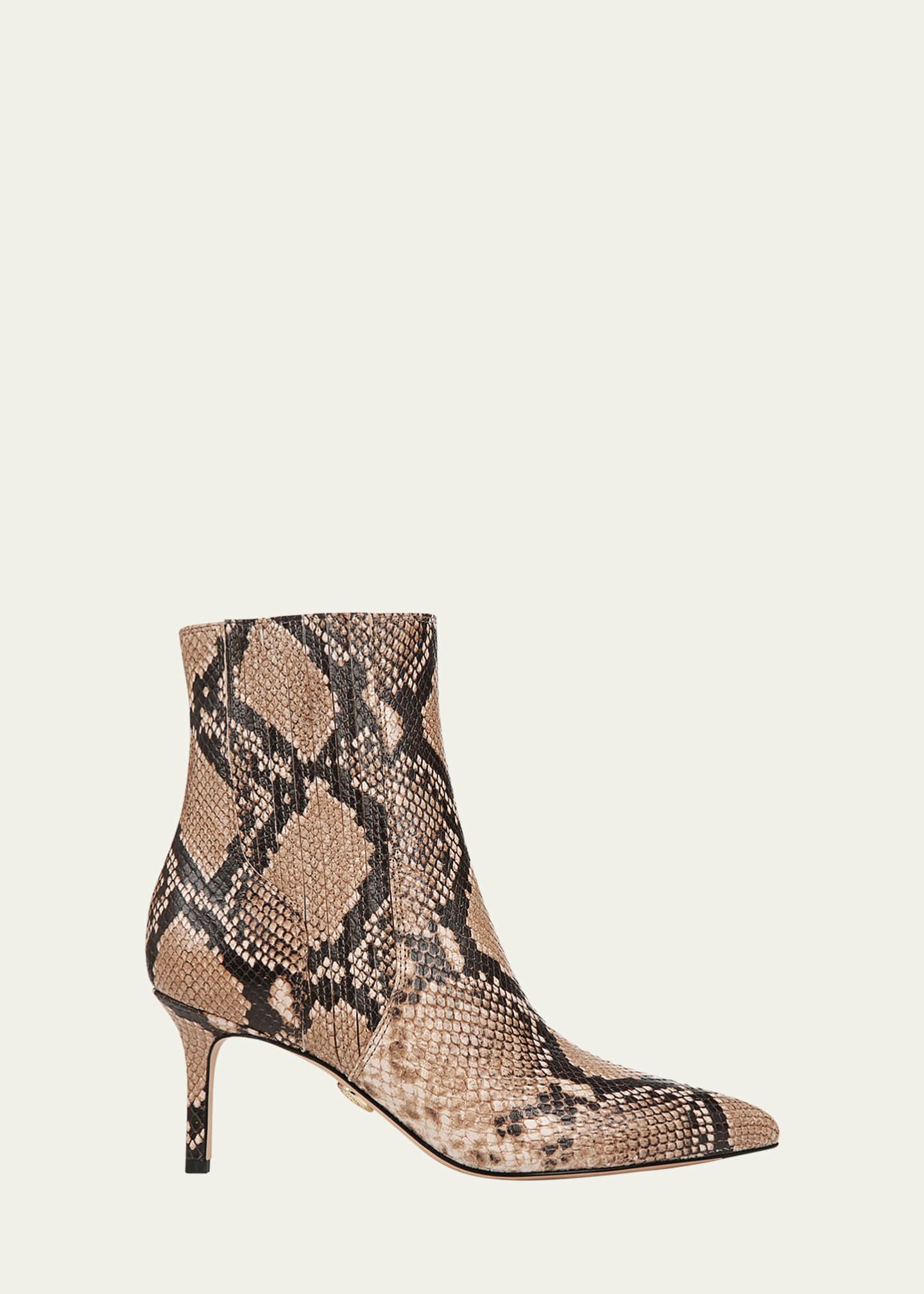 Veronica Beard Lisa Snake Embossed Stiletto Booties Bergdorf Goodman
