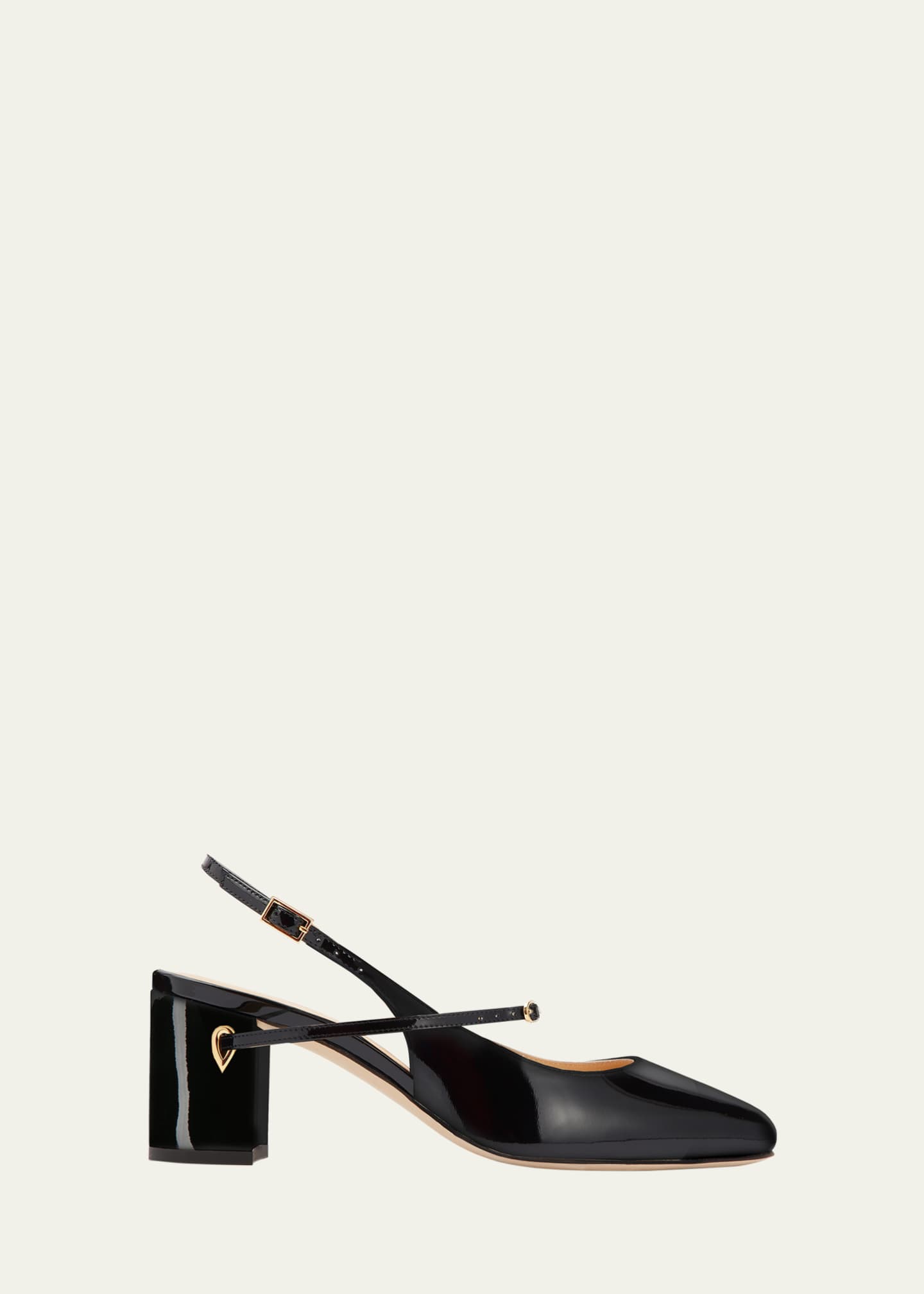 Jennifer Chamandi Mattia Patent Leather Slingback Pumps