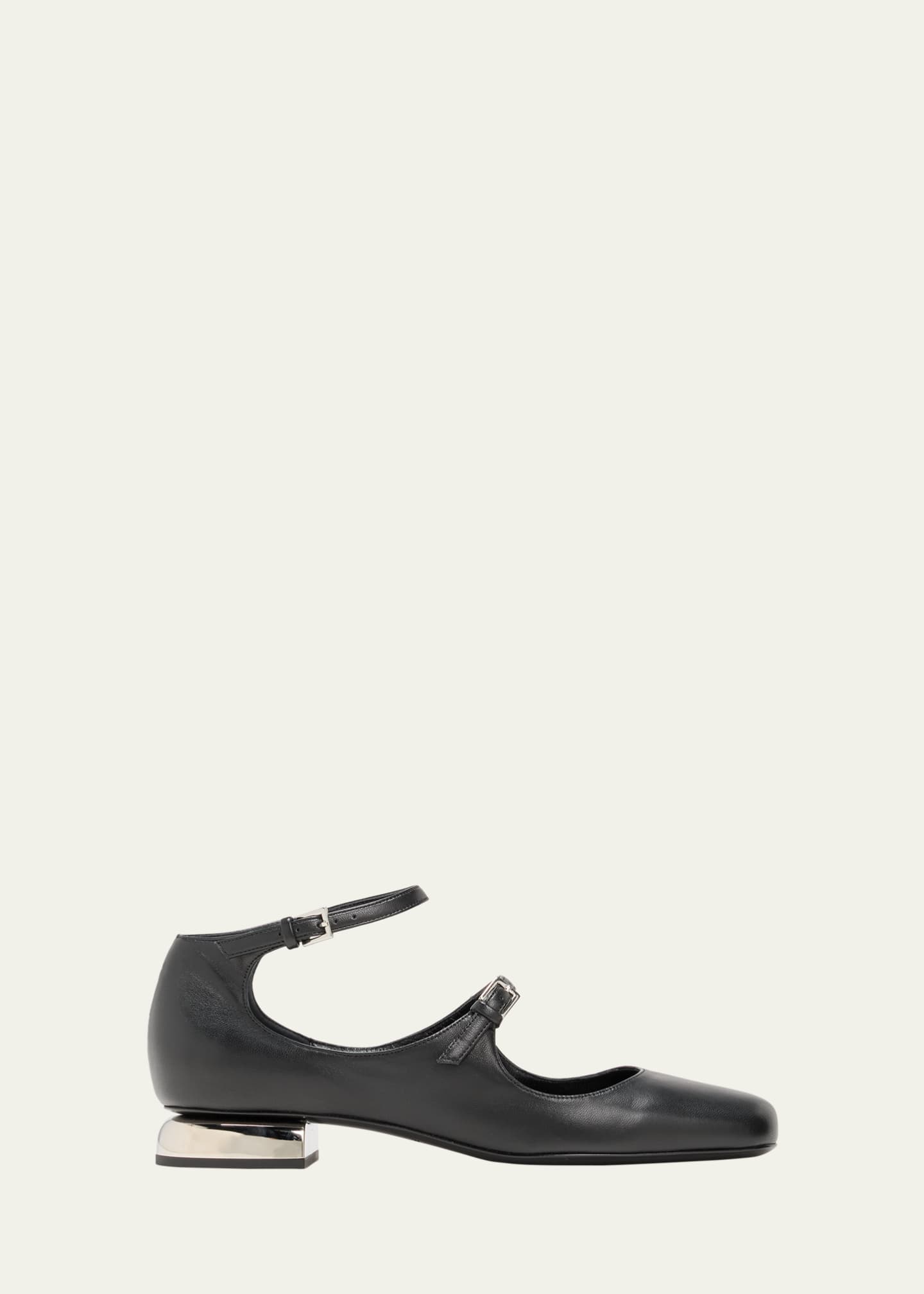 Pierre Hardy Leather Mary Jane Ballerina Flats