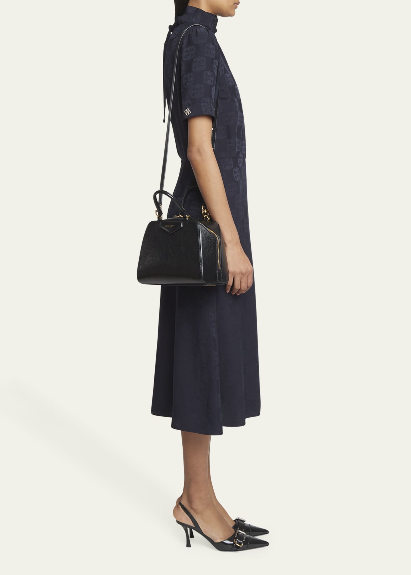 Givenchy Antigona Cube Nano Top-Handle Bag in Shiny Tumbled Leather Image 5 of 5